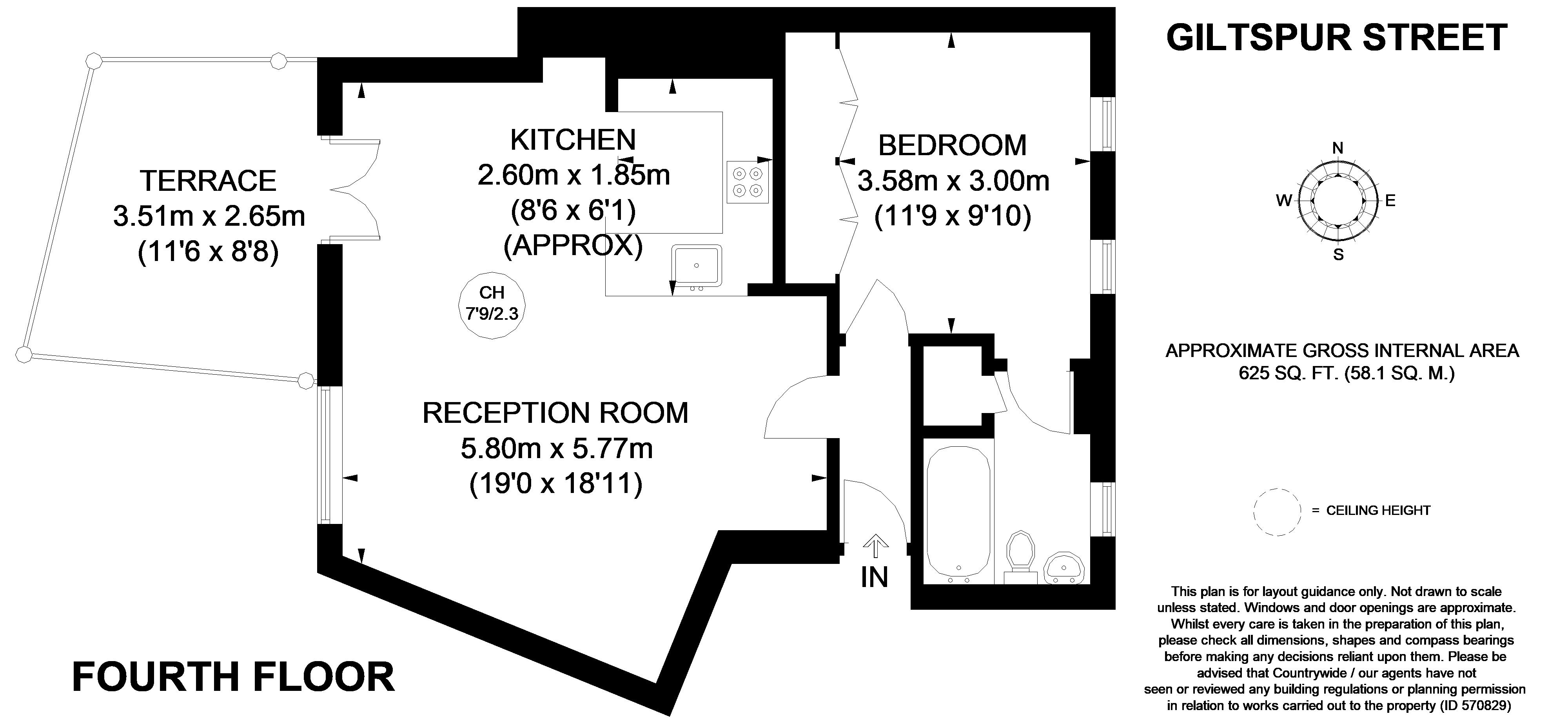 Flat E, Hart House, 8-9, Giltspur Street, London floorplan
