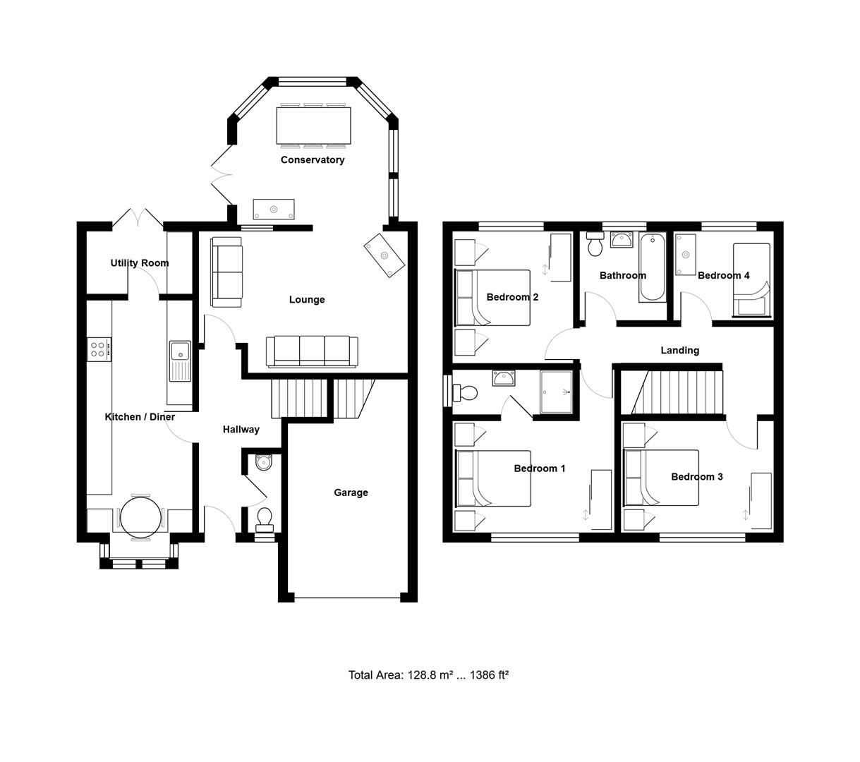 1, Upper Ridings, Plymouth floorplan