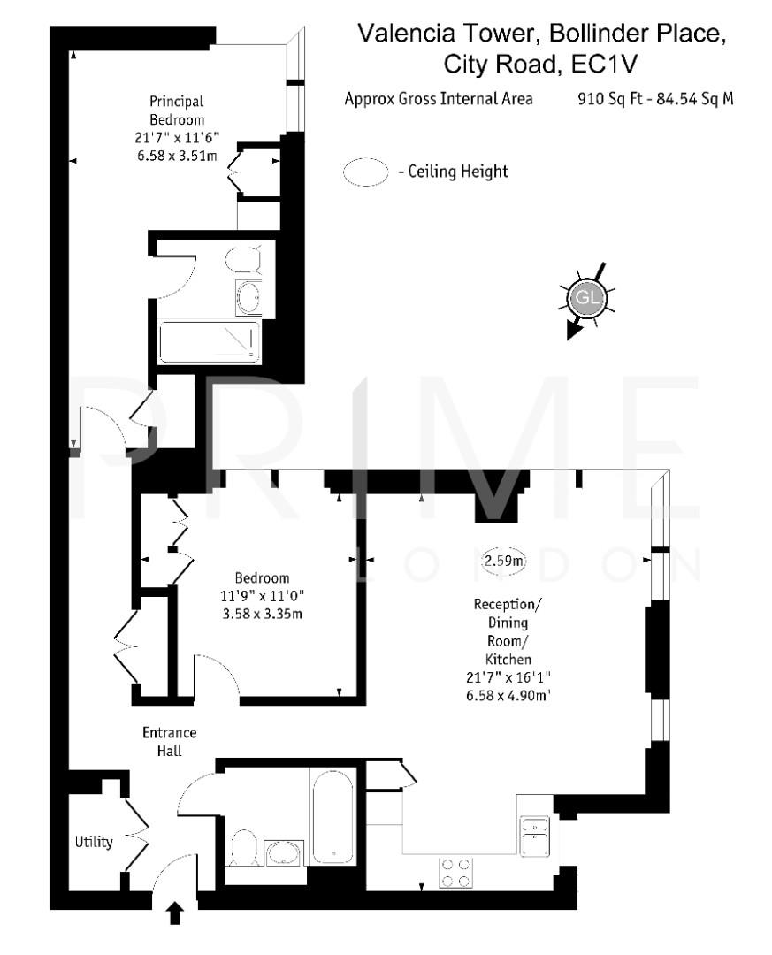 200, Valencia Tower, 250 City Road floorplan
