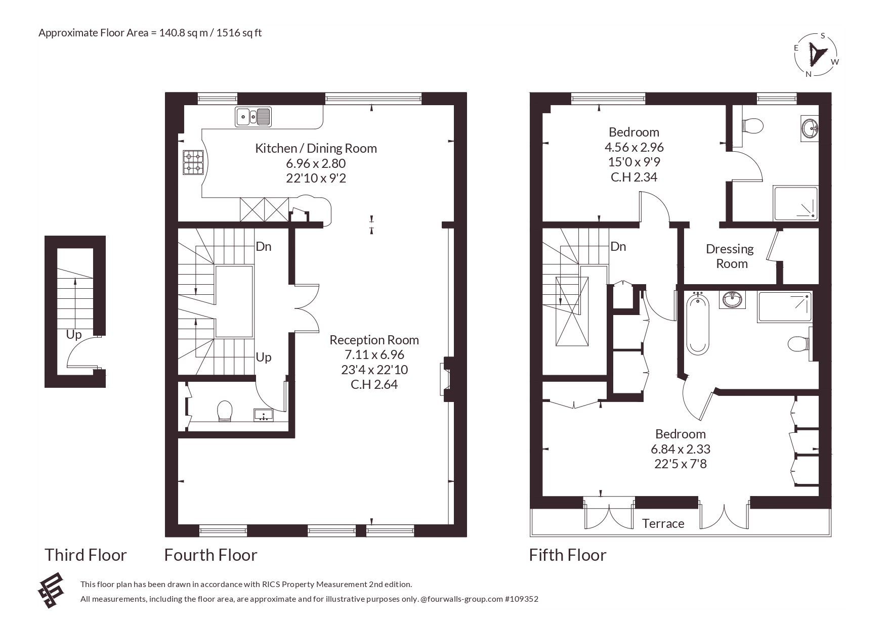 Flat E, 99, Lexham Gardens, London floorplan