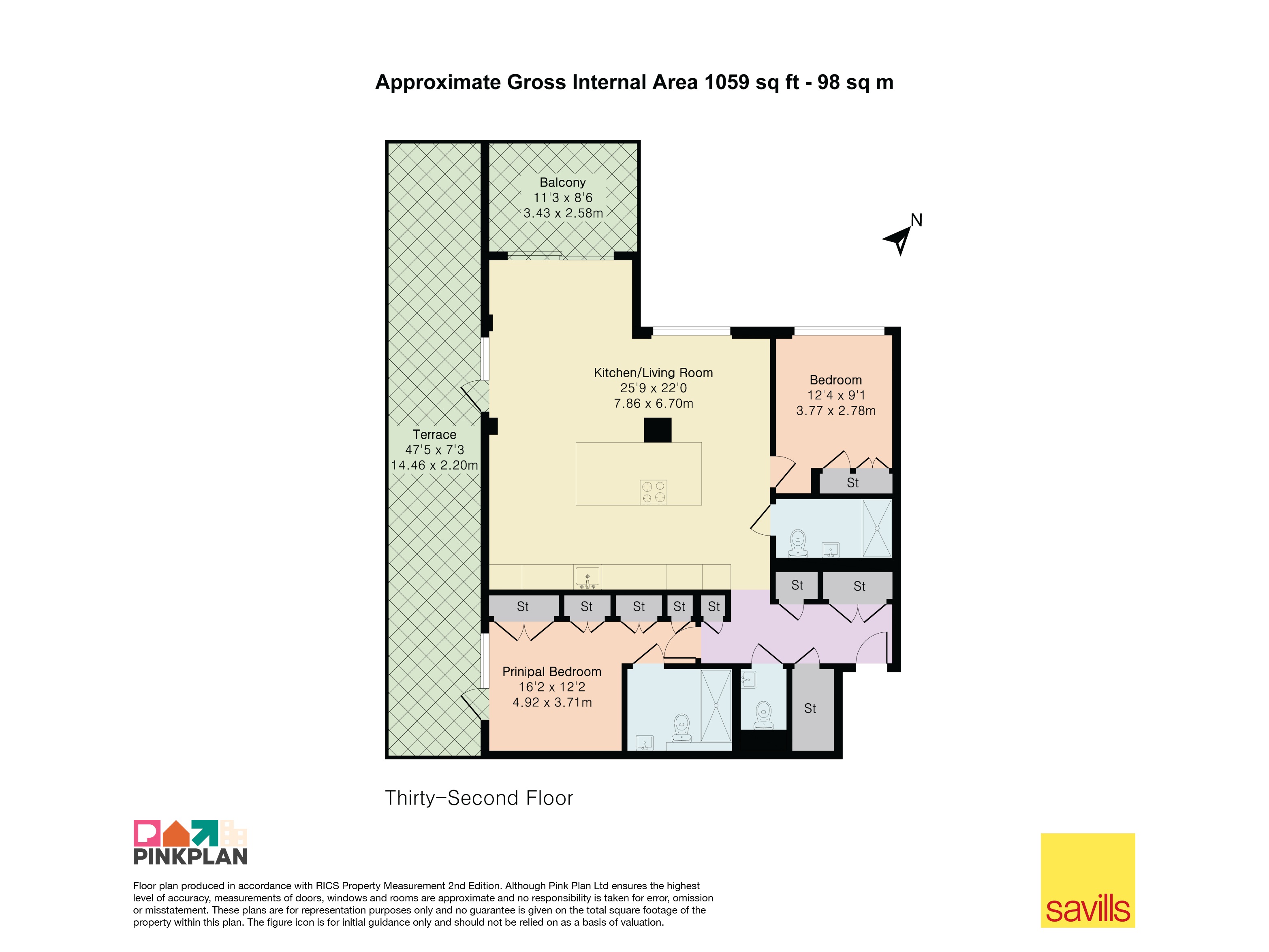 Flat 3201, 145, City Road, London floorplan