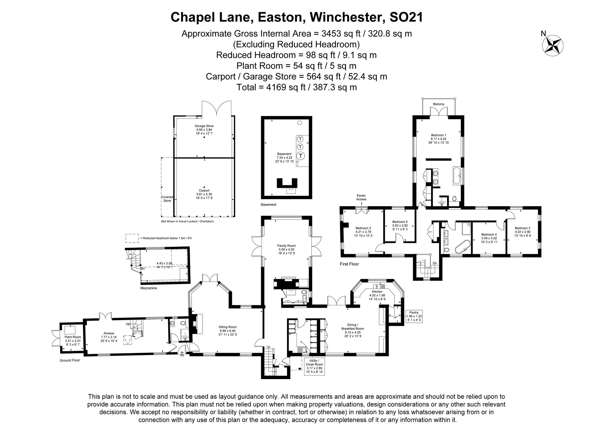 Three Acres Chapel Lane, Winchester floorplan