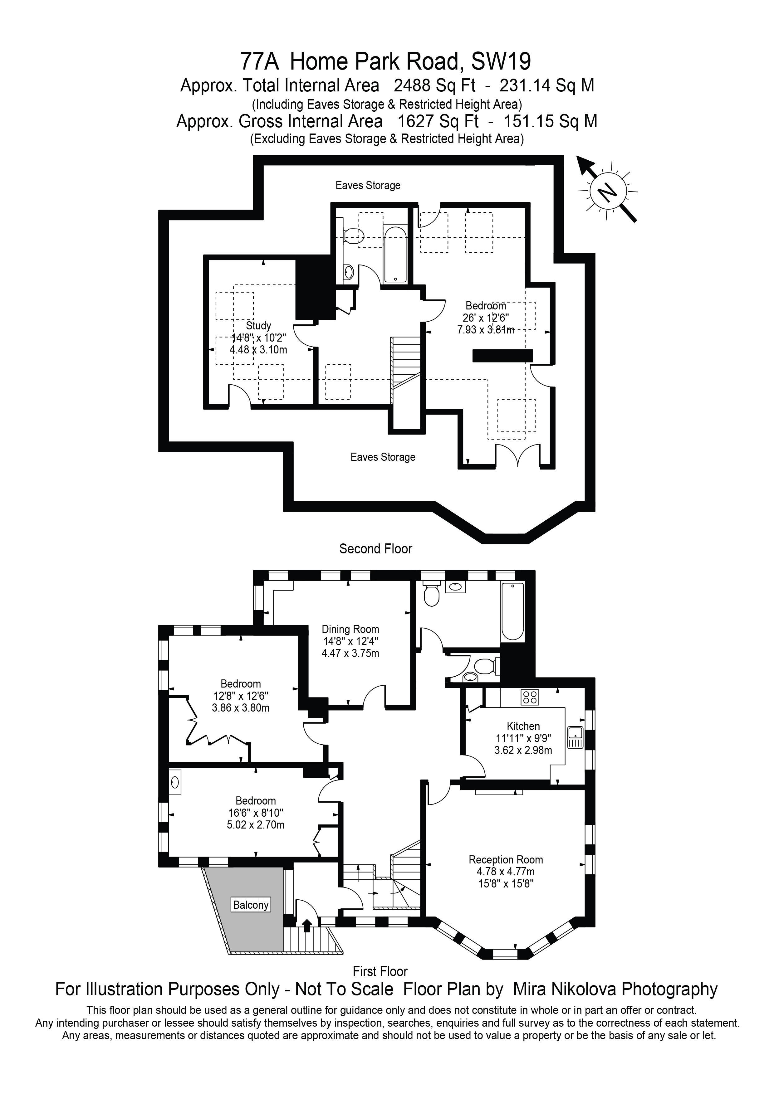77, Home Park Road, London floorplan