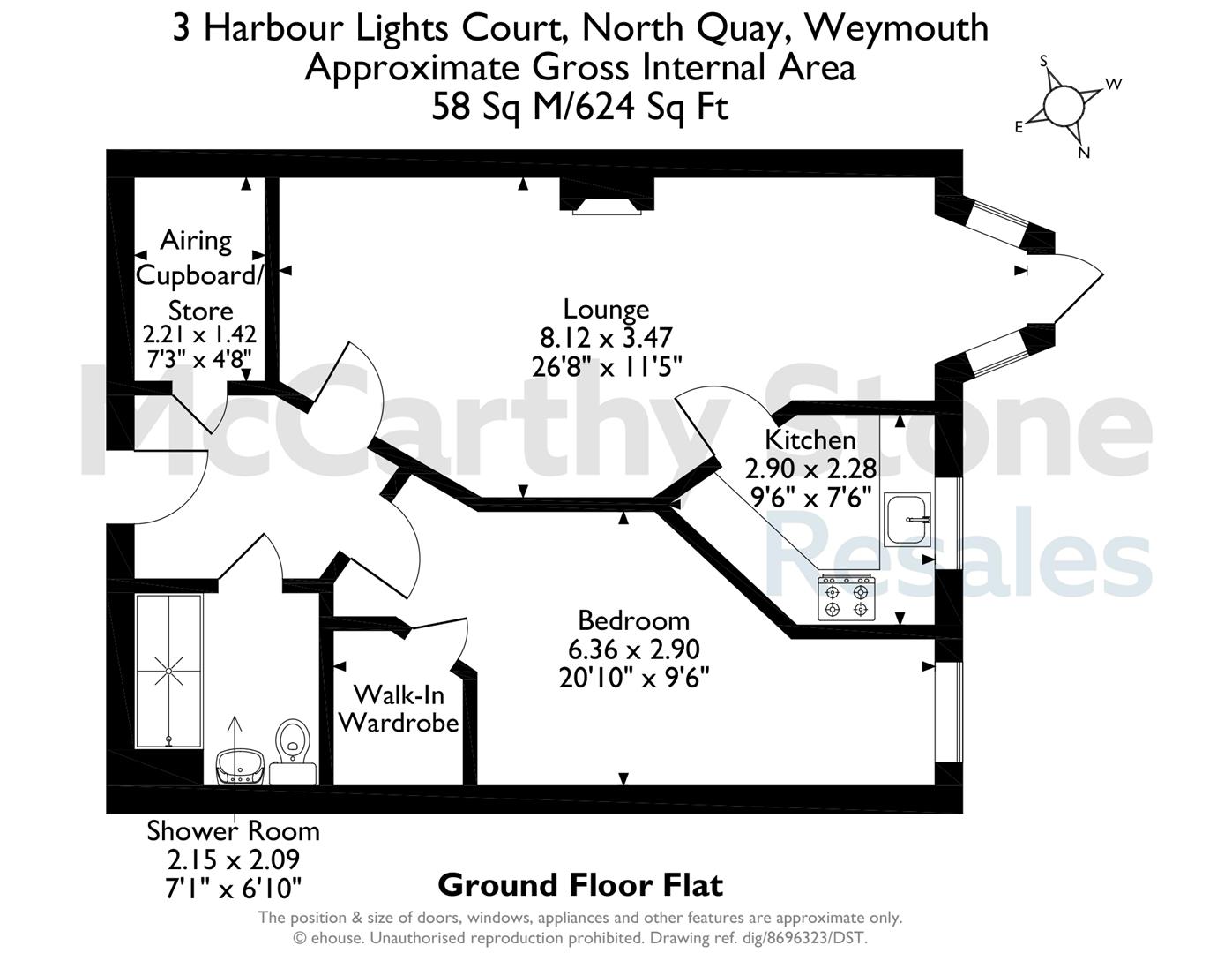 3 Harbour Lights Court, North Quay, Weymouth floorplan