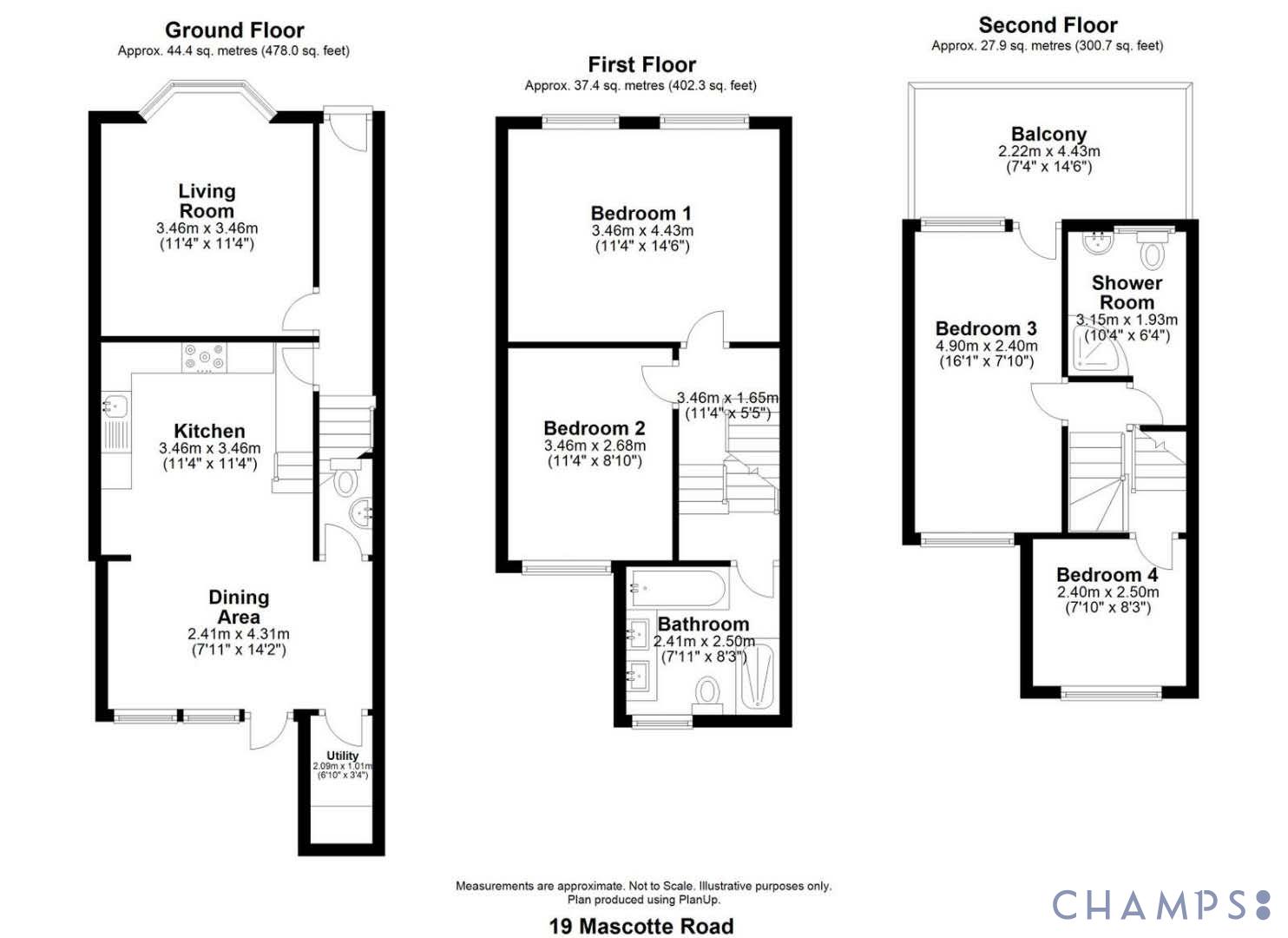 19, Mascotte Road, London floorplan