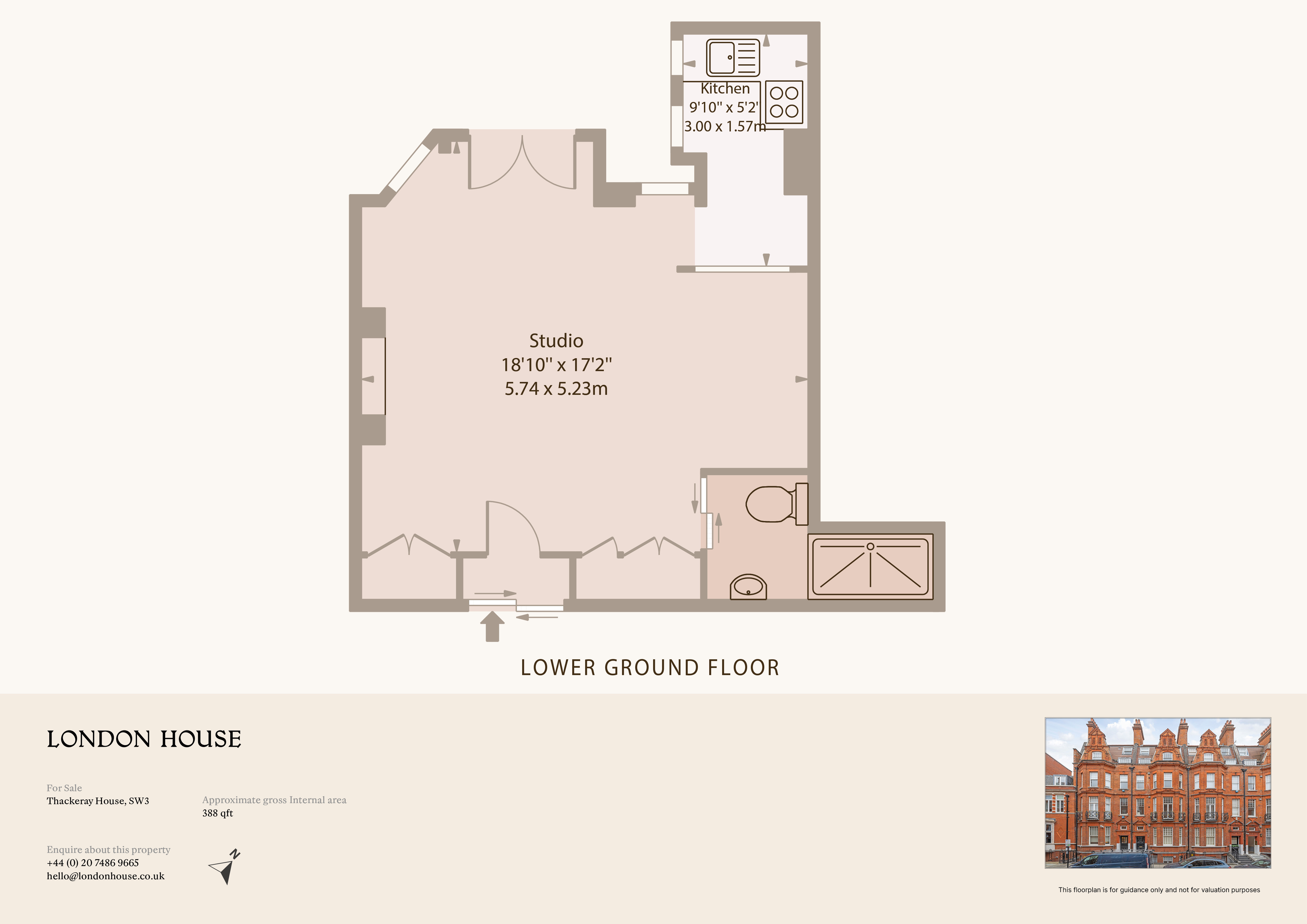 Flat 3 Thackeray House, 1-3, Culford Gardens, Chelsea floorplan