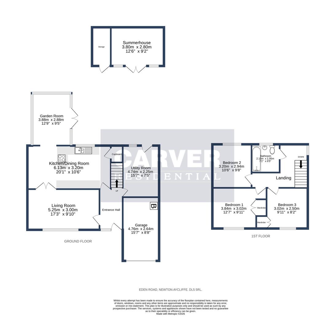 43, Eden Road, Newton Aycliffe floorplan