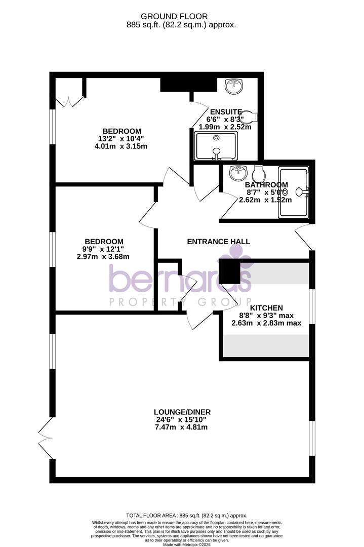 Flat 2, The Drill House, Clocktower Drive, Southsea floorplan