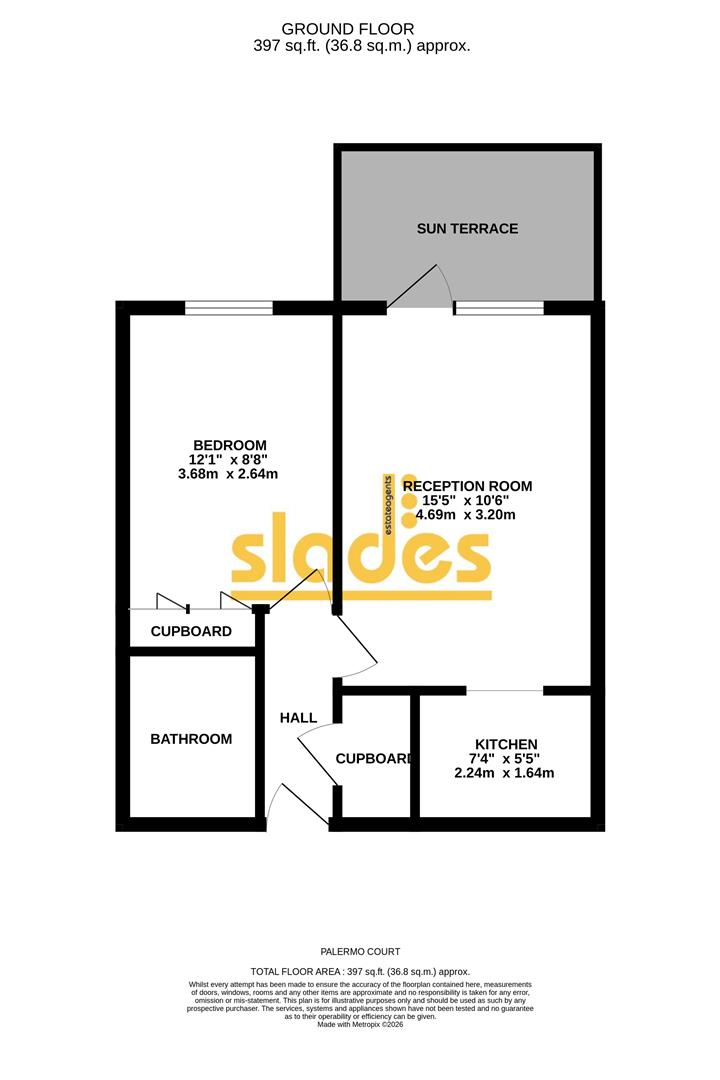 Flat 2 Palermo Court, 3, Durley Chine Road, Bournemouth floorplan