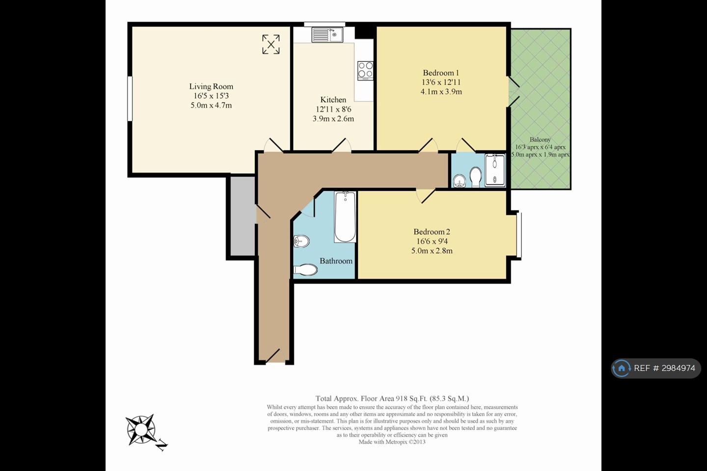 Flat, The Driftbridge Reigate Road, Epsom floorplan