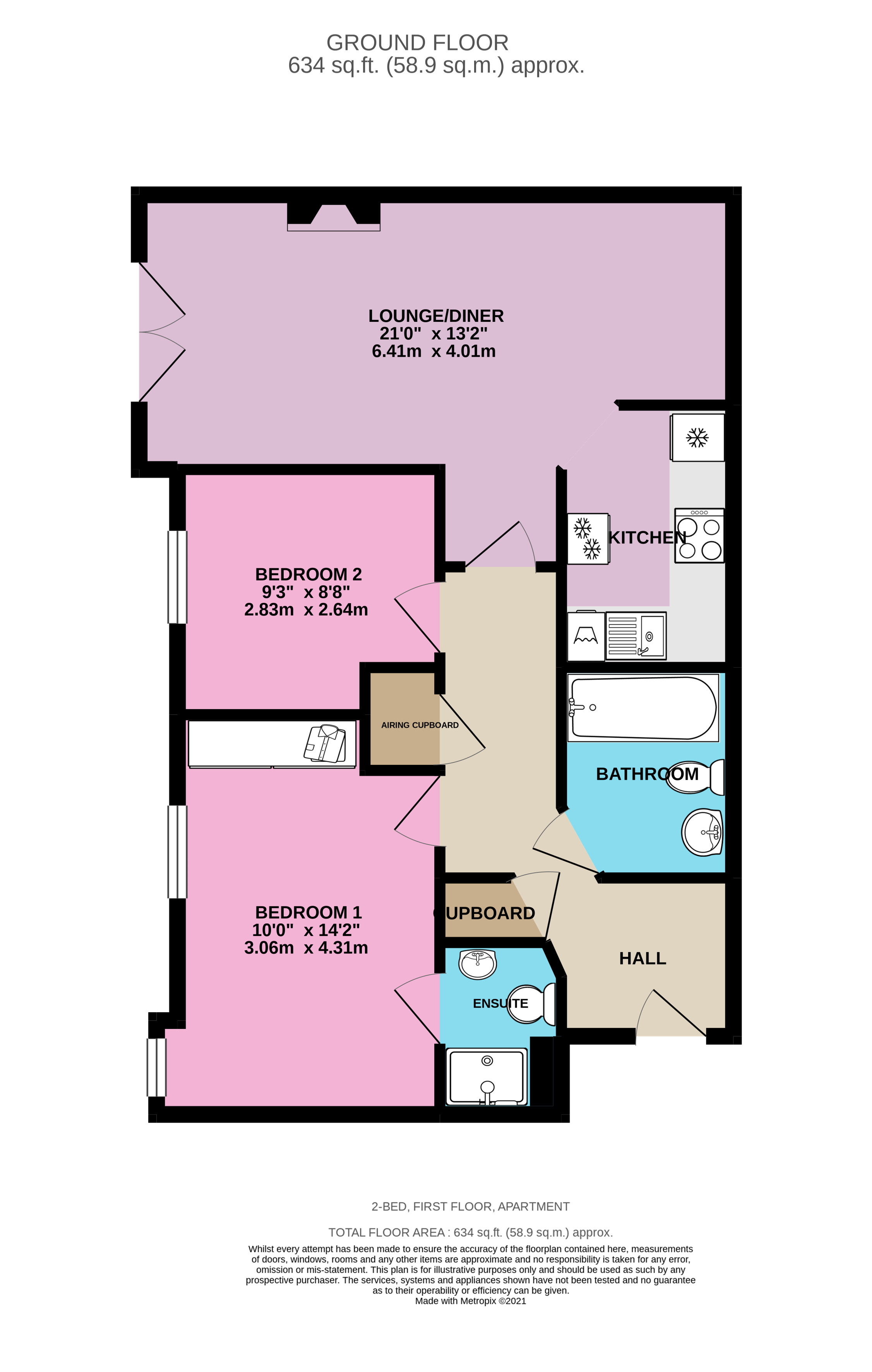 Flat 32, The Mount St. Georges,, Second Avenue, Staffordshire floorplan
