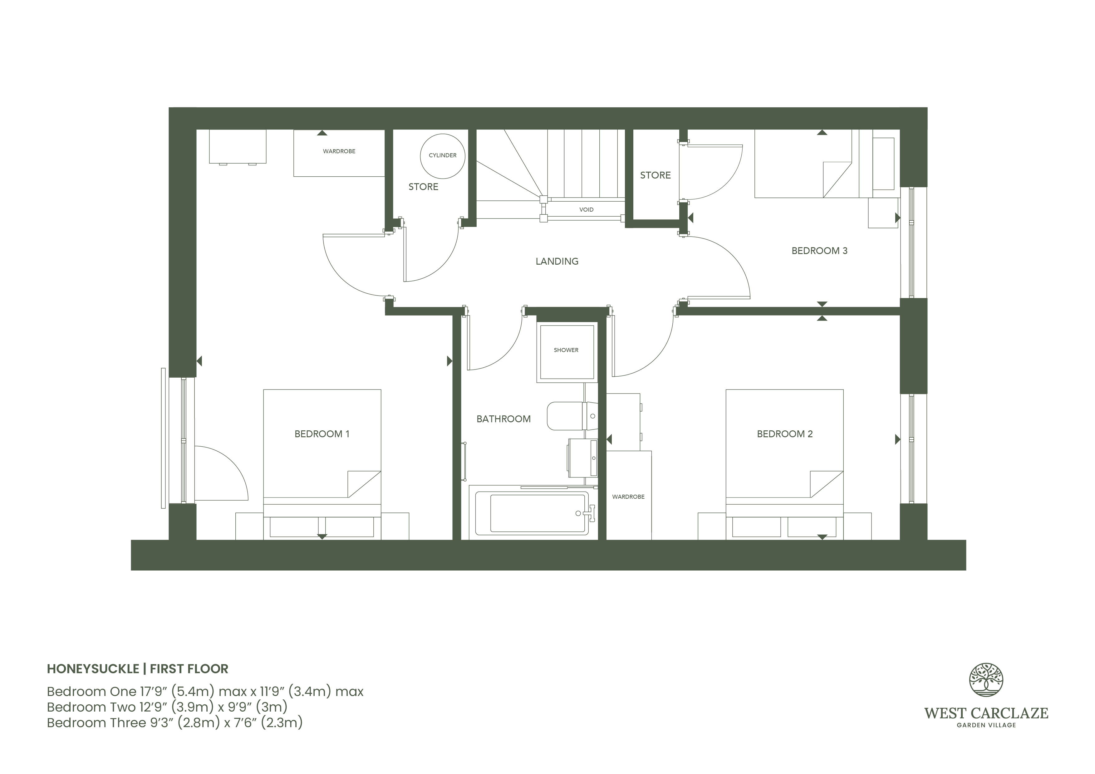The Honeysuckle,, West Carclaze Garden Village, Cornwall floorplan