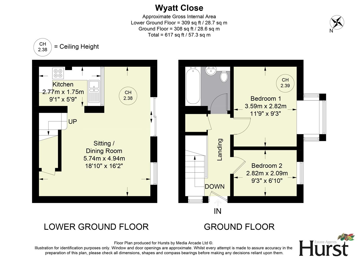 57, Wyatt Close, High Wycombe floorplan