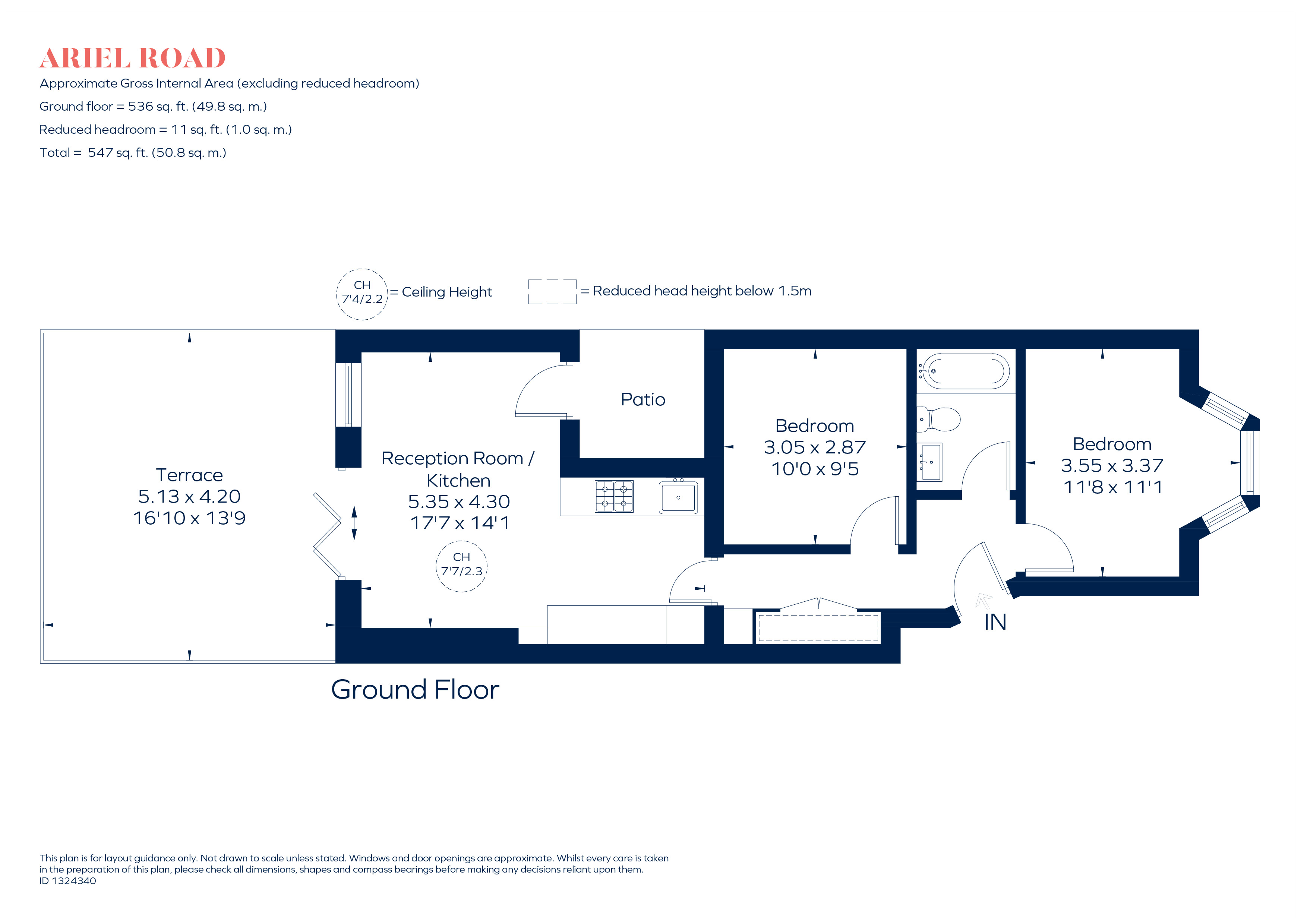 Flat A, 10, Ariel Road, London floorplan