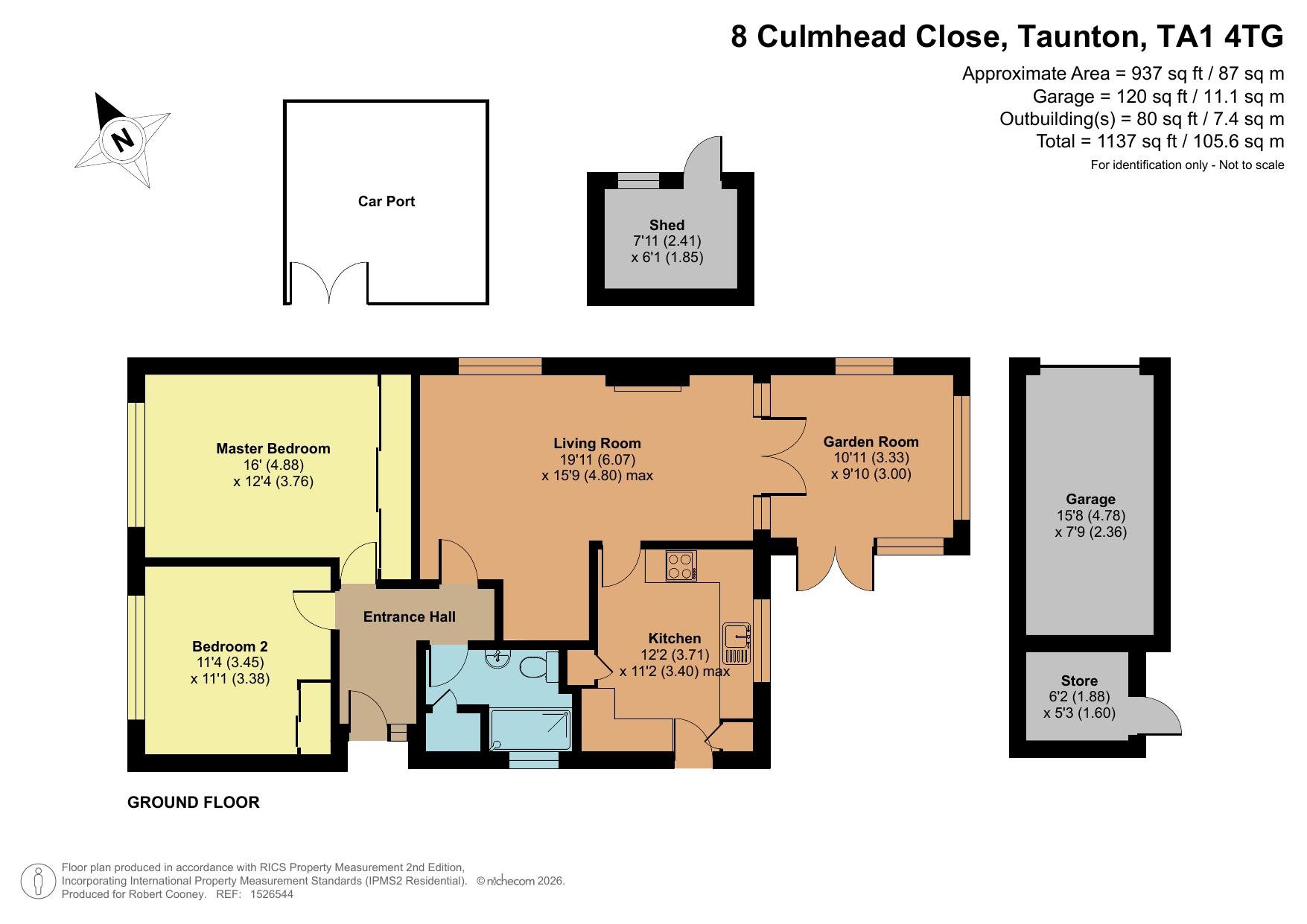 8 Culmhead Close, Taunton floorplan