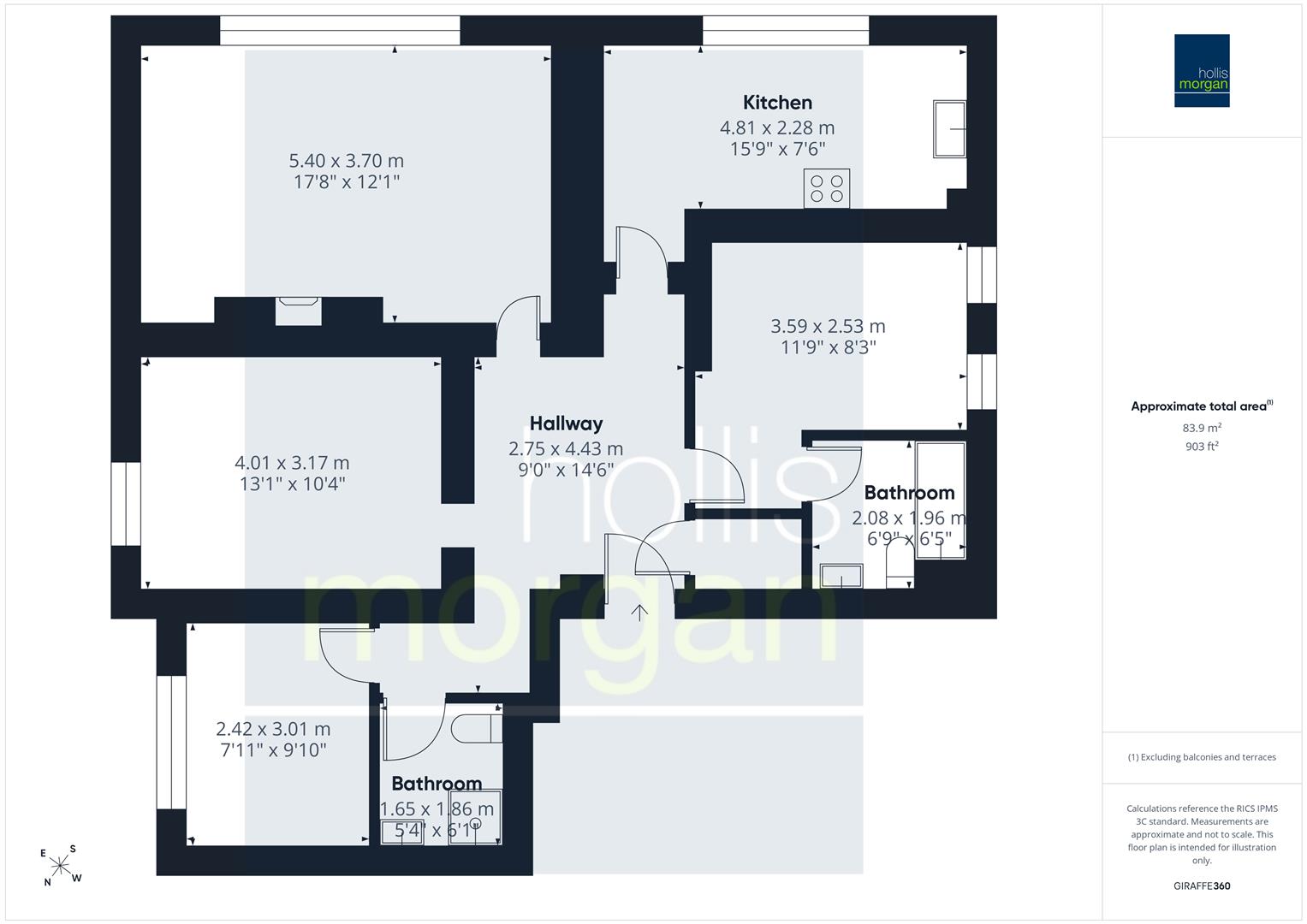 Flat 6, Essendene, The Avenue, Bristol floorplan