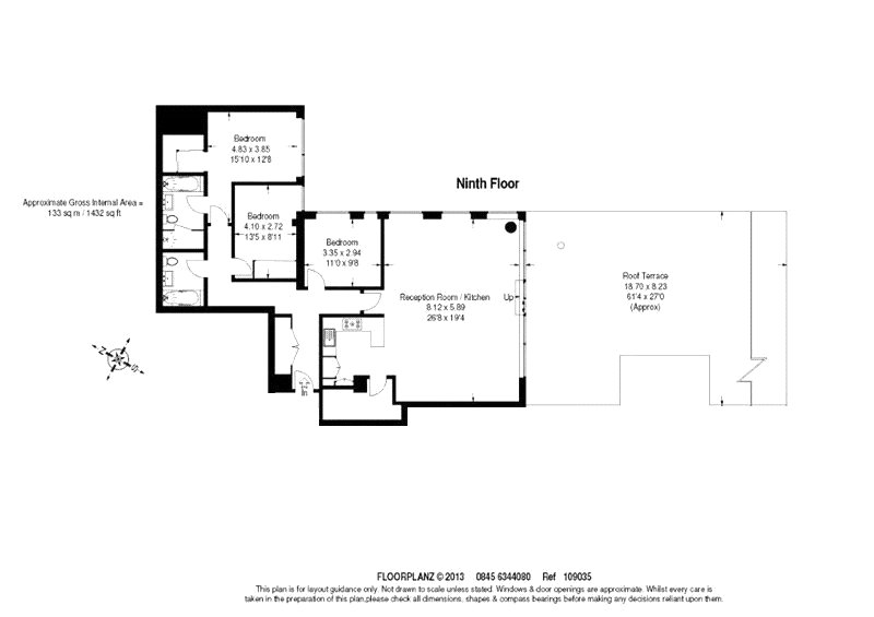 3 Bedrooms Flat to rent in Flotilla House, Juniper Drive, London SW18