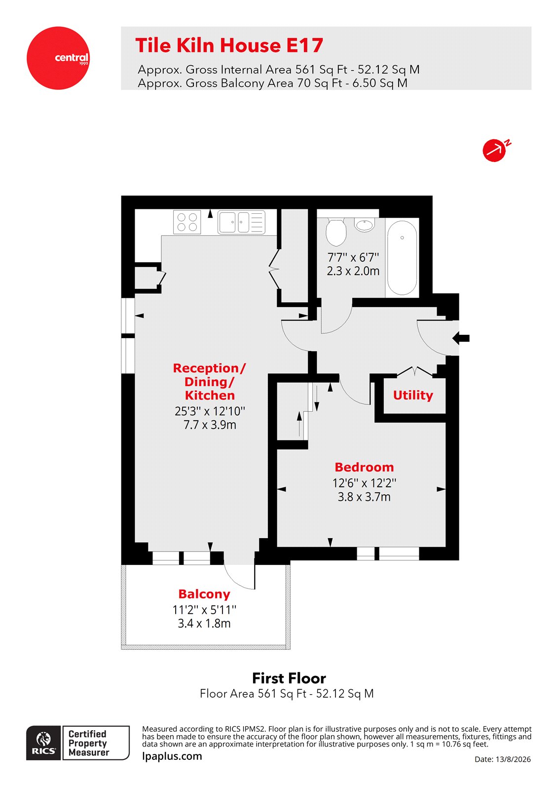 4, Tile Kiln House, 51, Pretoria Avenue, London floorplan
