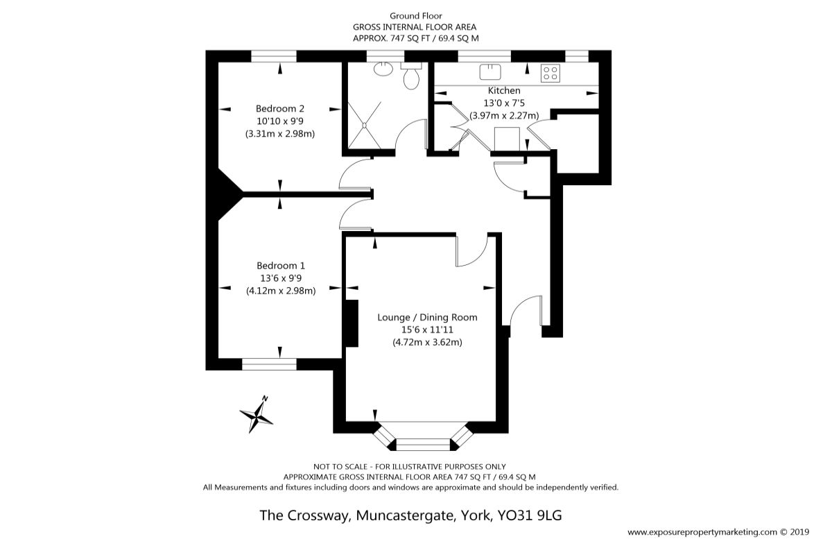 2 Bedrooms Flat for sale in The Crossway, York YO31