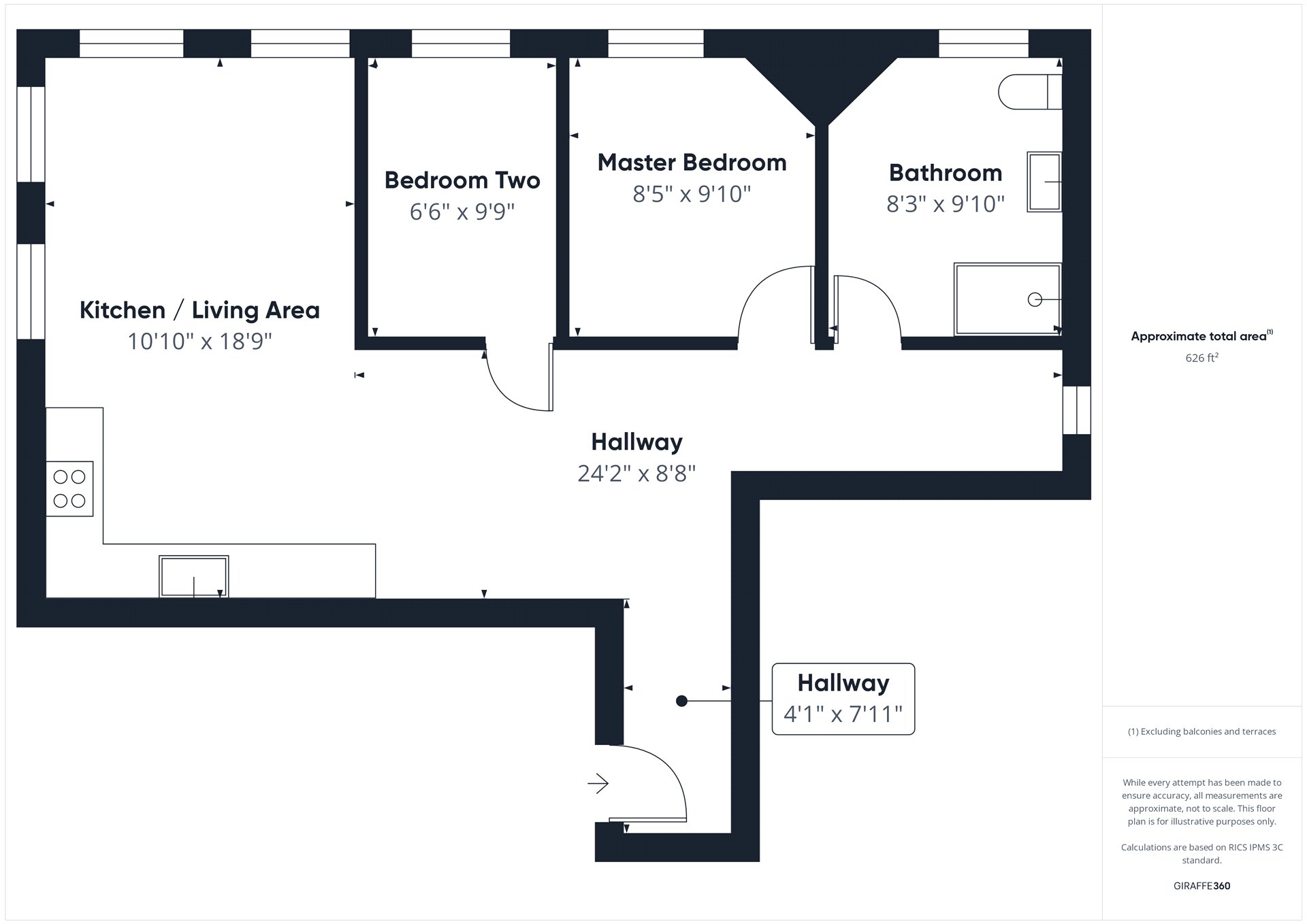Flat 5, 4, Rectory Road, Wokingham floorplan