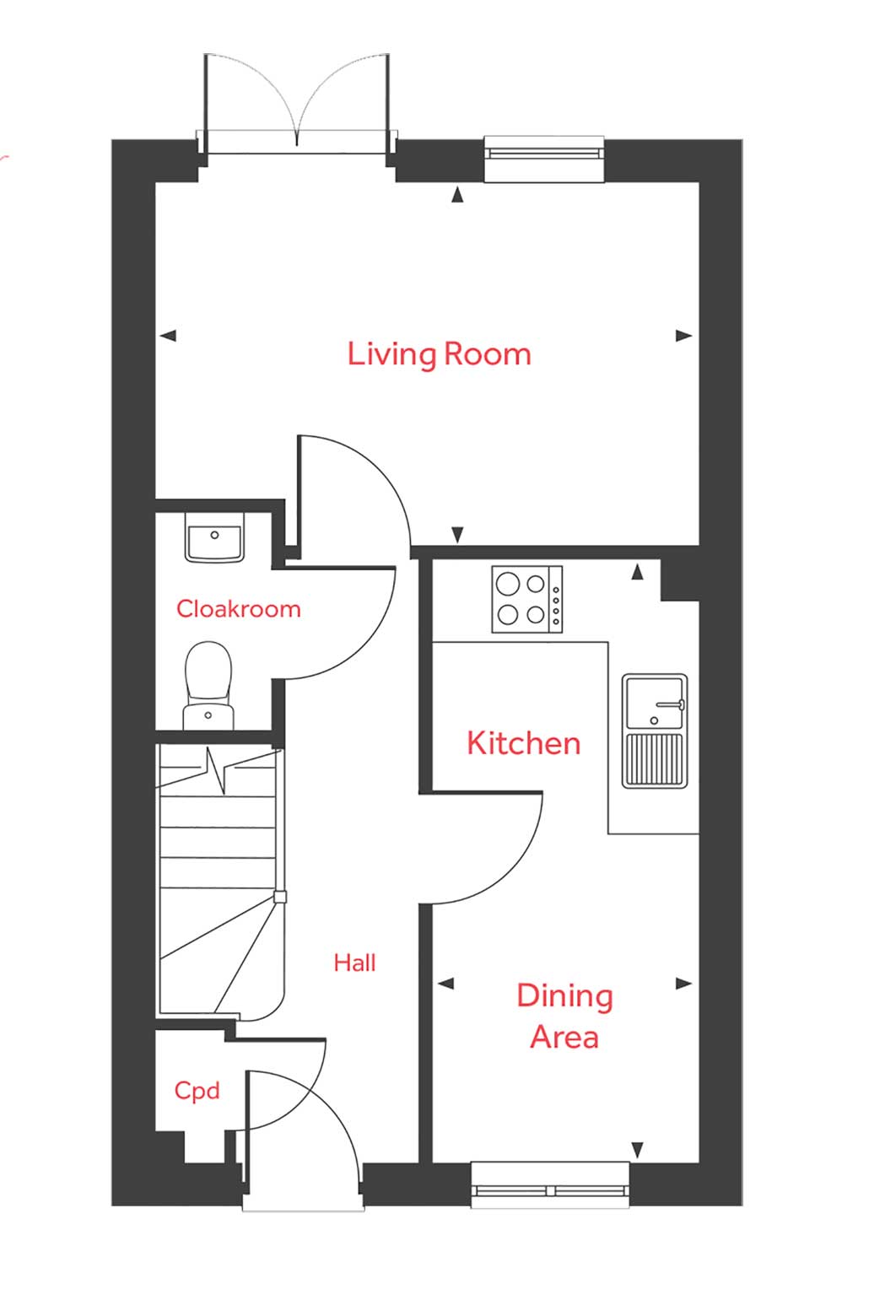"The Harcourt" at Poppy Drive, Sowerby, Thirsk YO7, 2 bedroom terraced