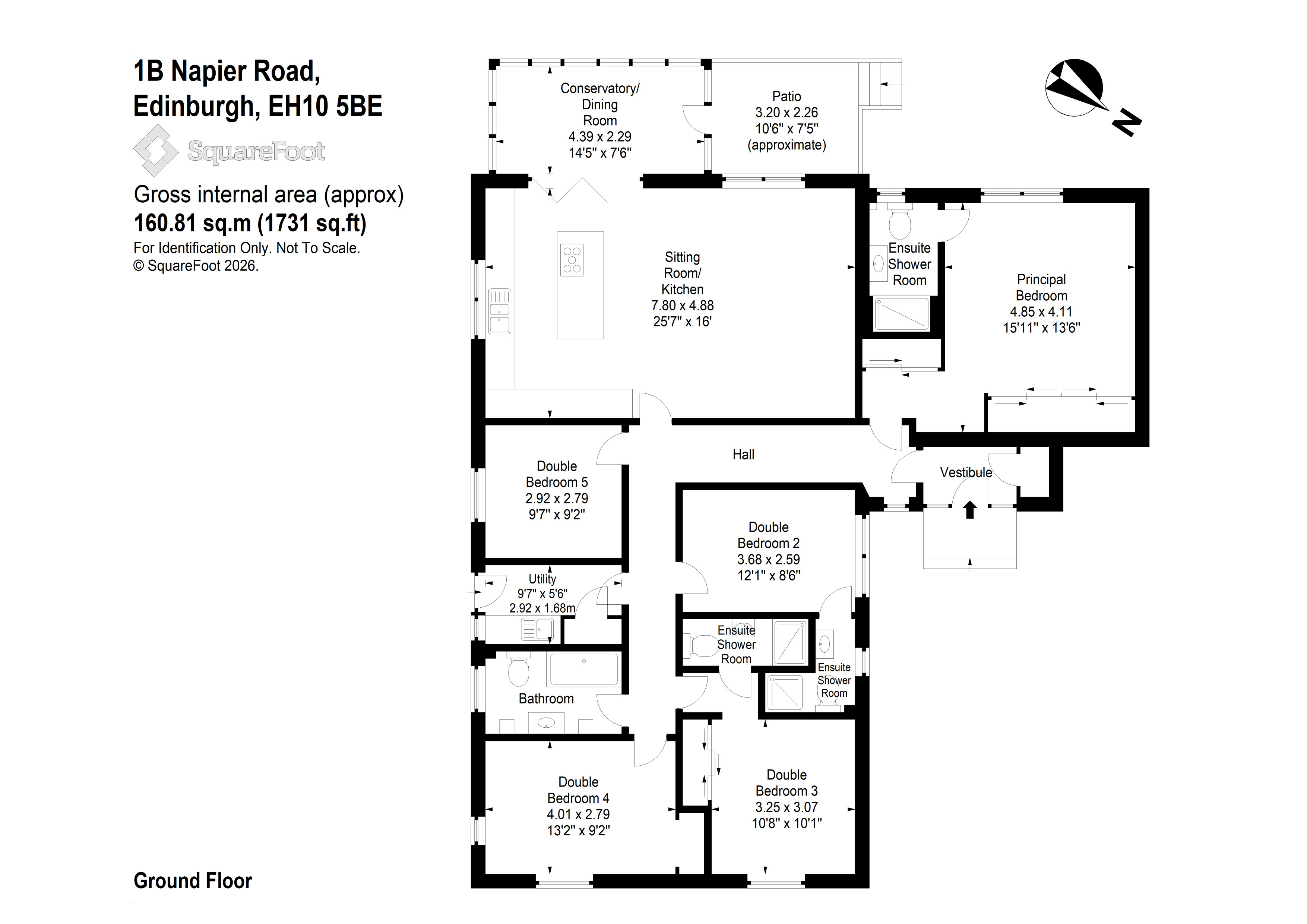 1B, Napier Road, Edinburgh floorplan