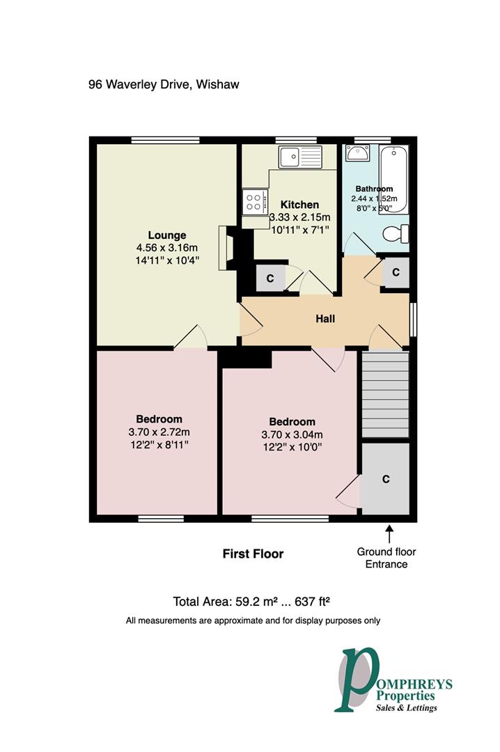 96, Waverley Drive, Wishaw floorplan
