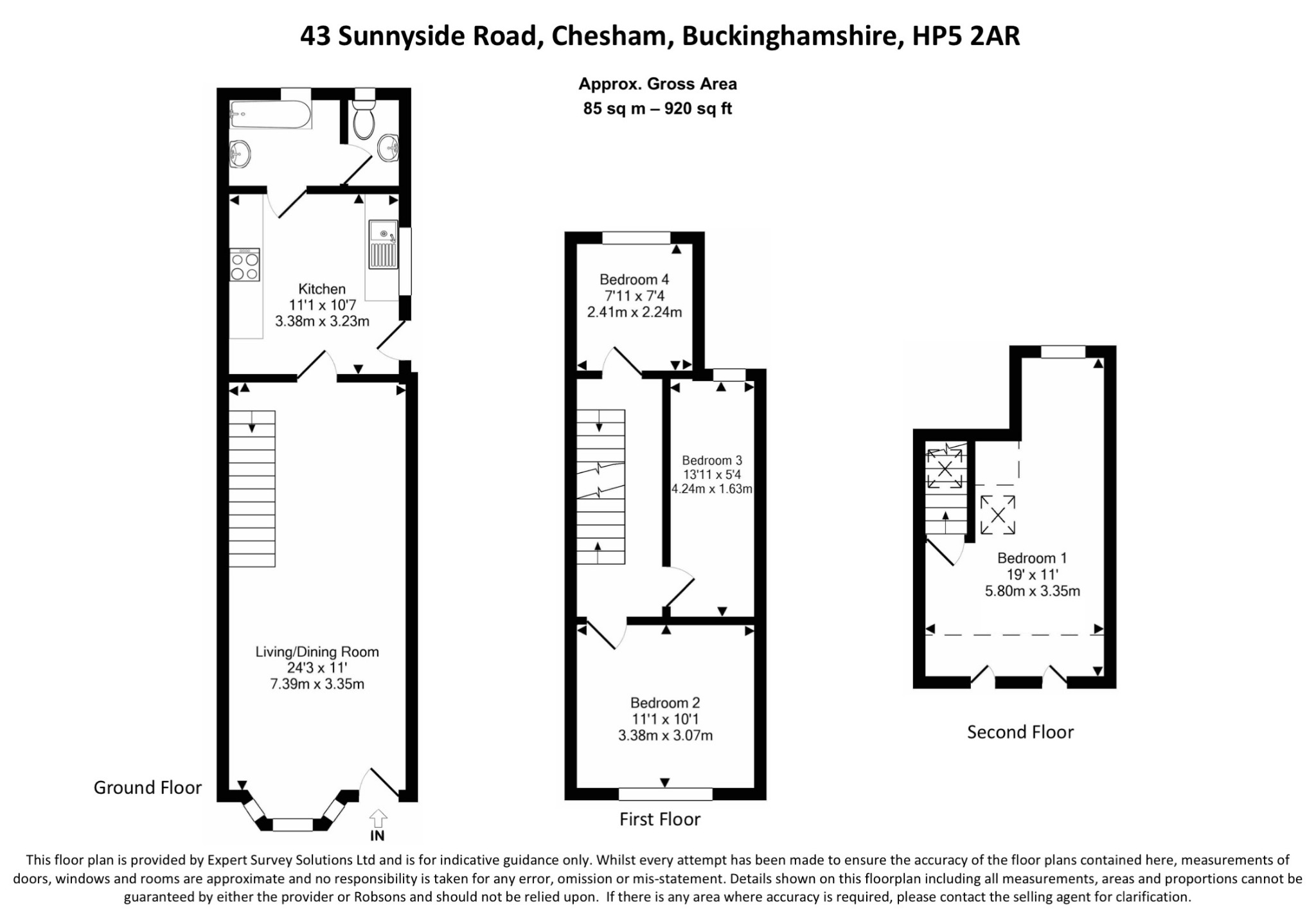 4 Bedrooms Terraced house for sale in Sunnyside Road, Chesham HP5