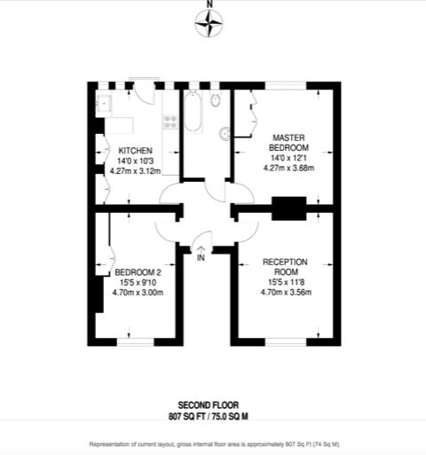 2 Bedrooms Flat to rent in Hazelbourne Road, London SW12