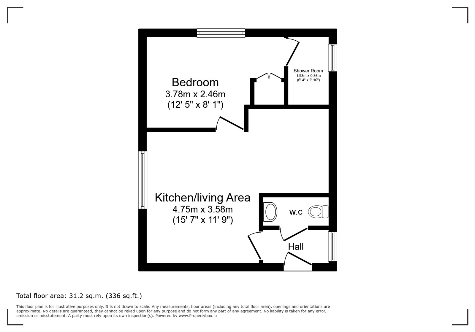 Flat 1, Hamilton Court, Witham floorplan