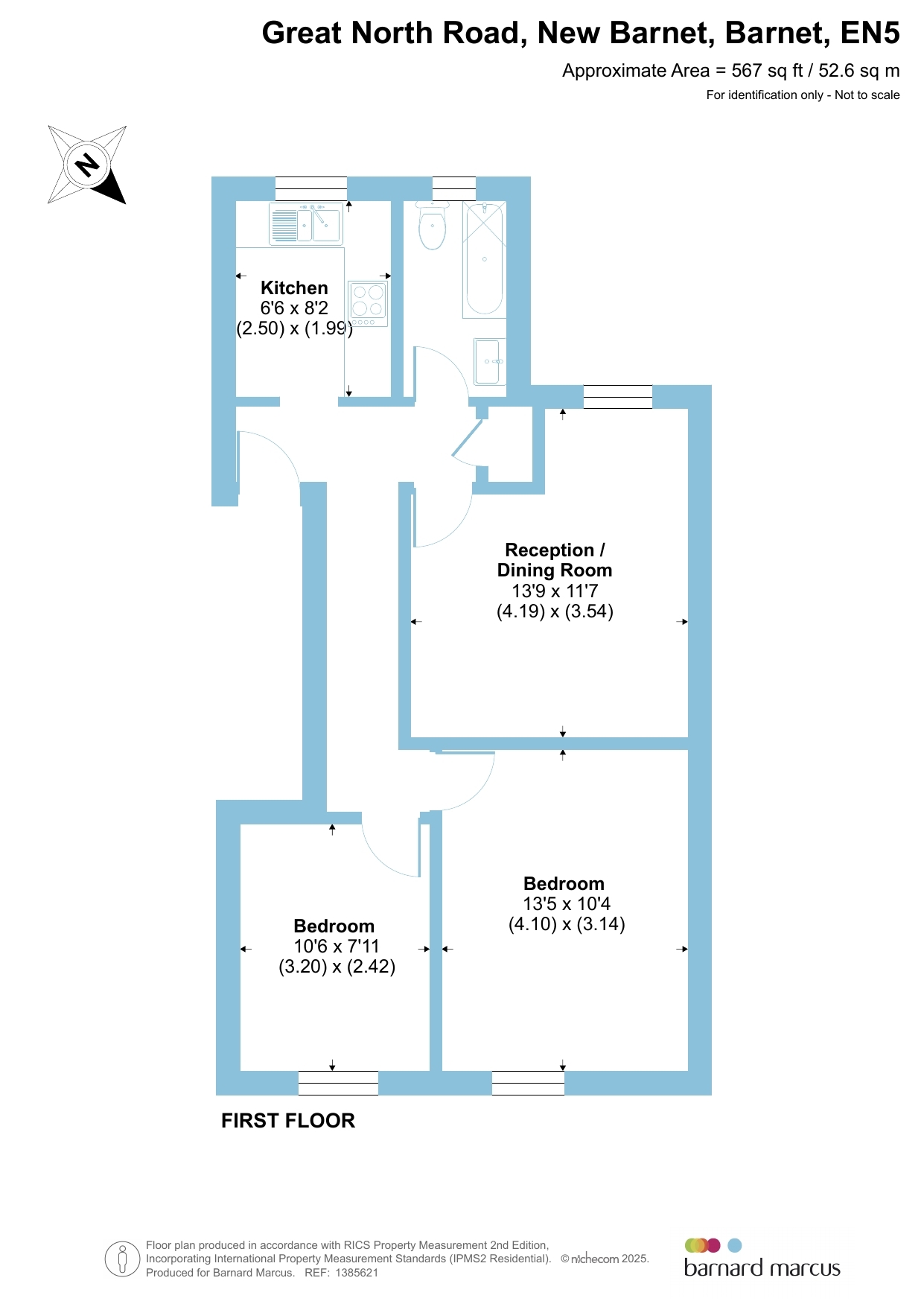 13, Western Mansions, Great North Road, Barnet floorplan