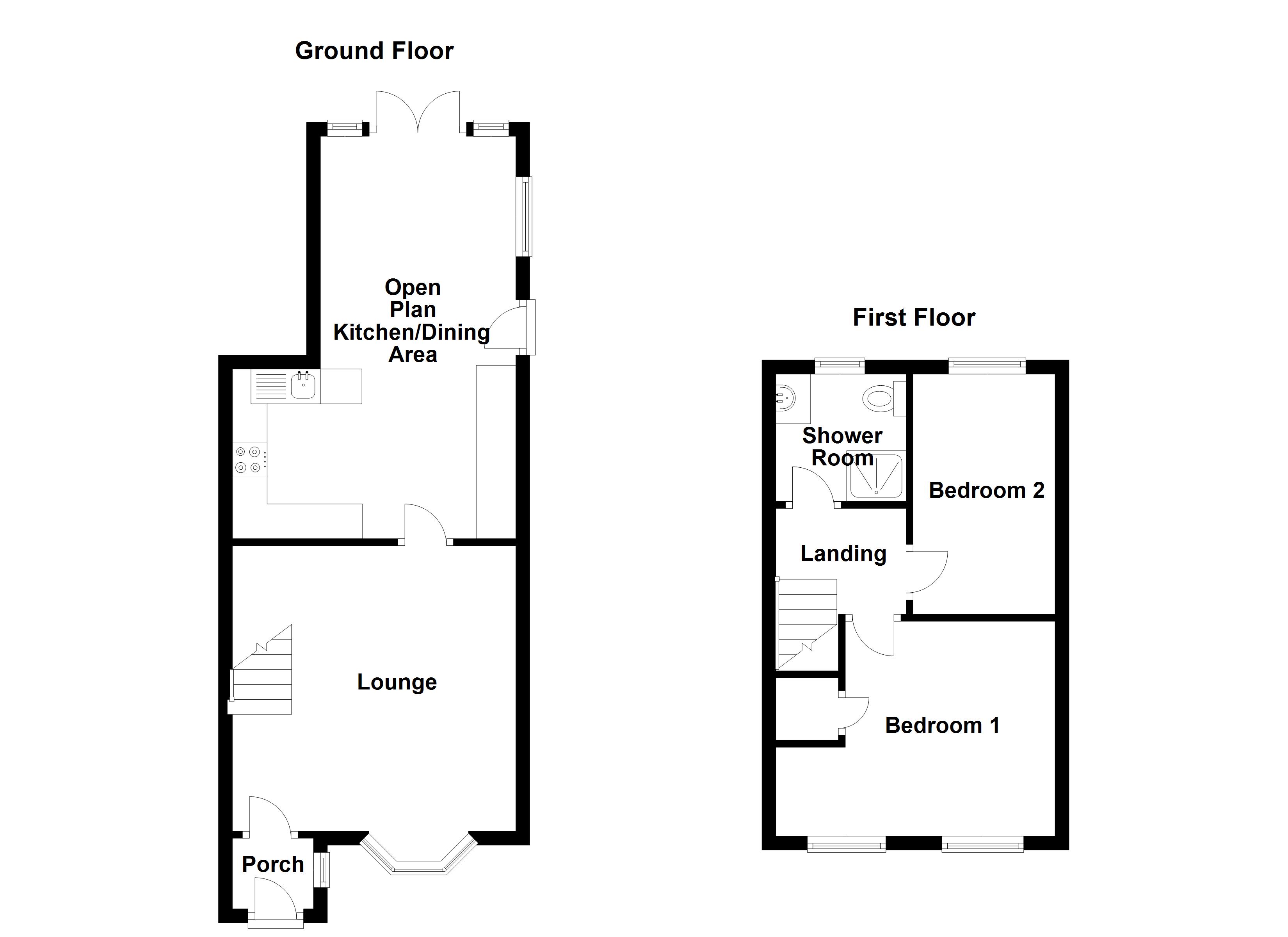 Roxholm Close, Ruskington, Sleaford, Lincolnshire NG34, 2 bedroom semi