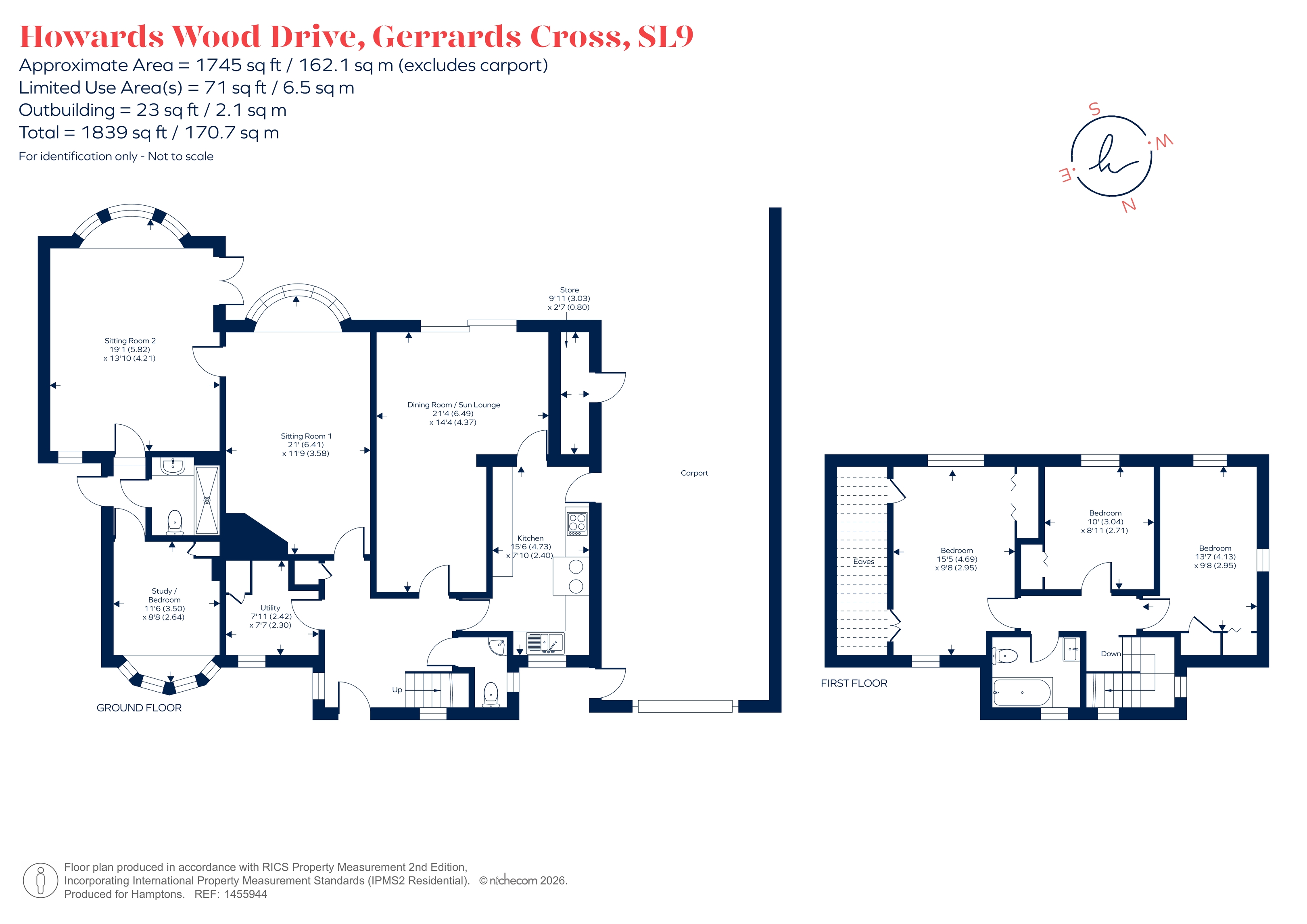 55, Howards Wood Drive, Gerrards Cross floorplan