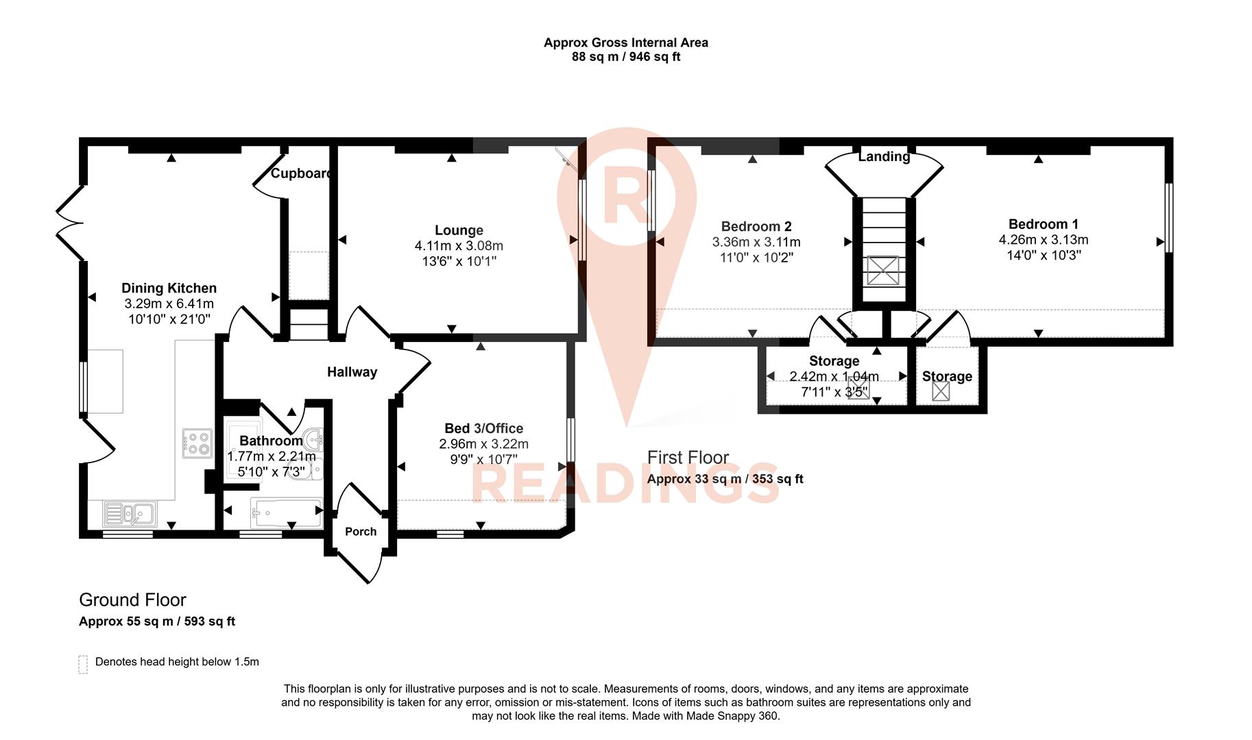 61, Dunster Street, Leicester floorplan