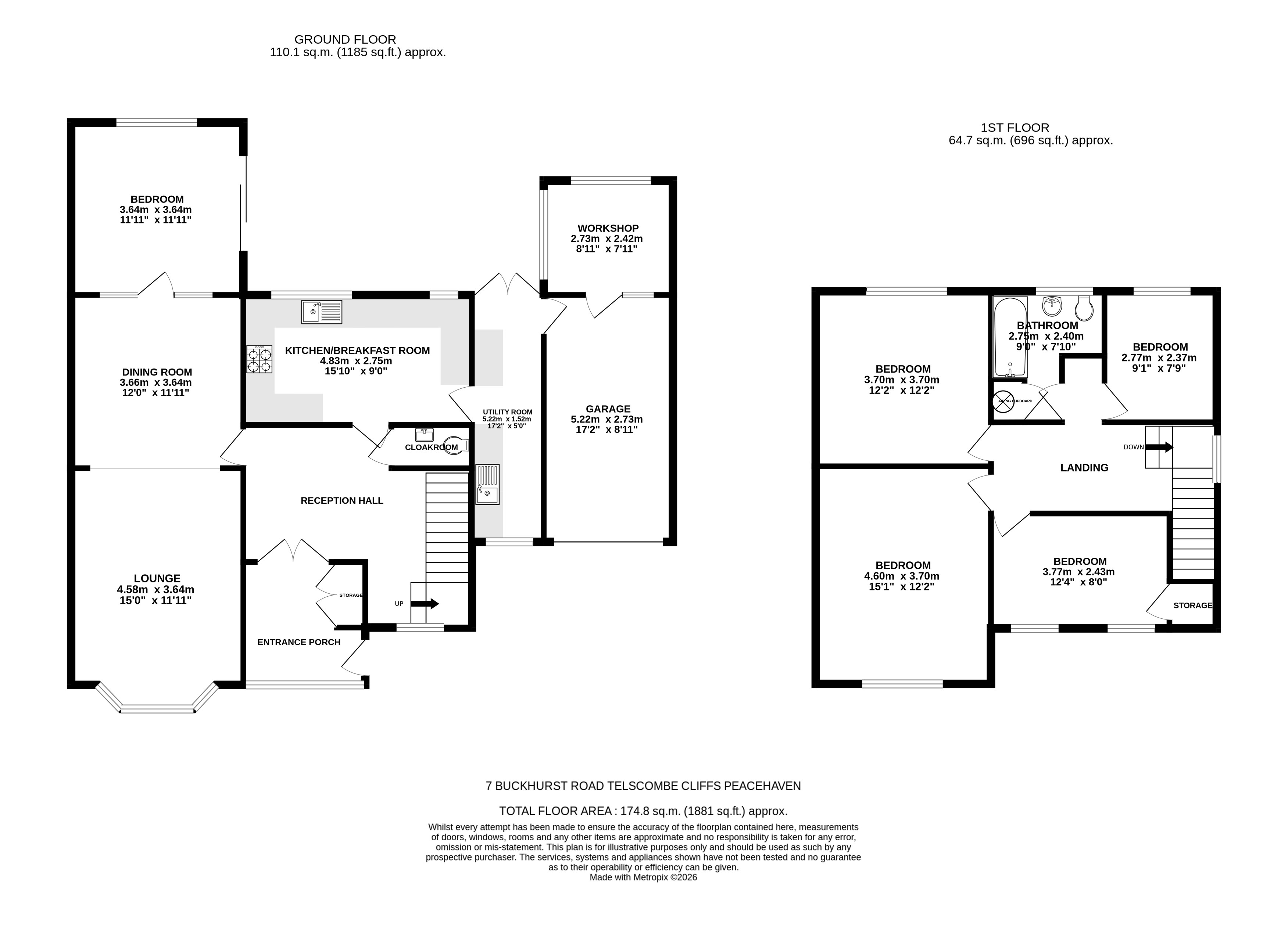 7, Buckhurst Road, Telscombe Cliffs floorplan
