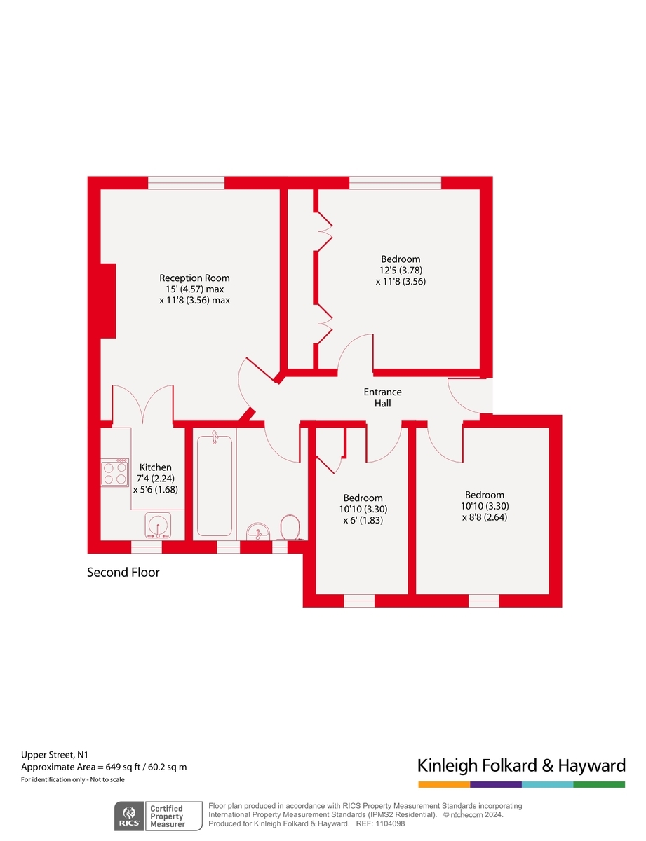92 Tyndale Mansions,, Upper Street, London floorplan
