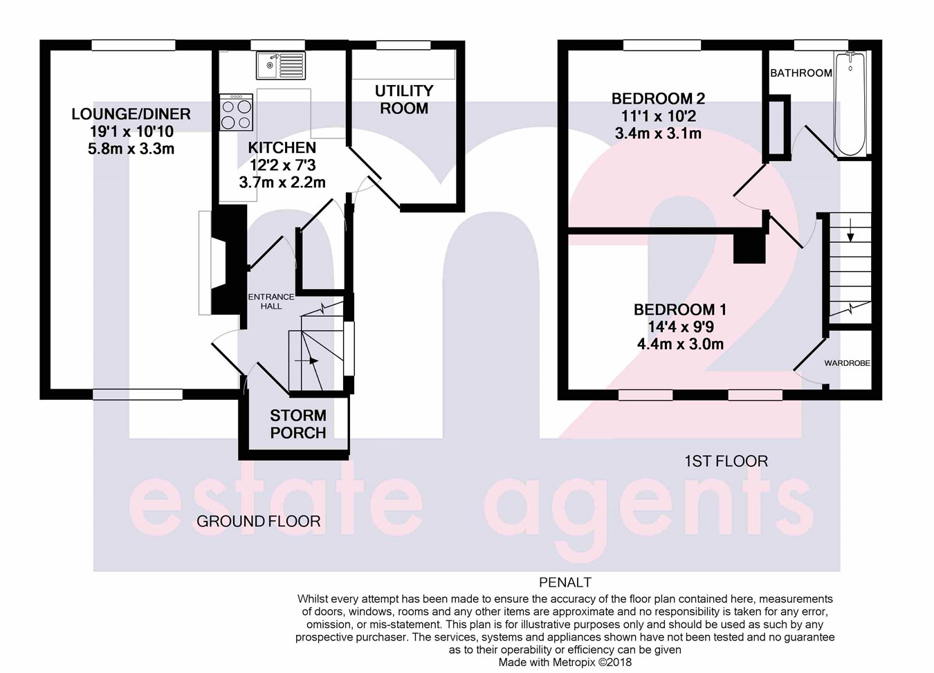 2 Bedrooms Semi-detached house for sale in Penallt Estate, Llanelly Hill, Abergavenny NP7