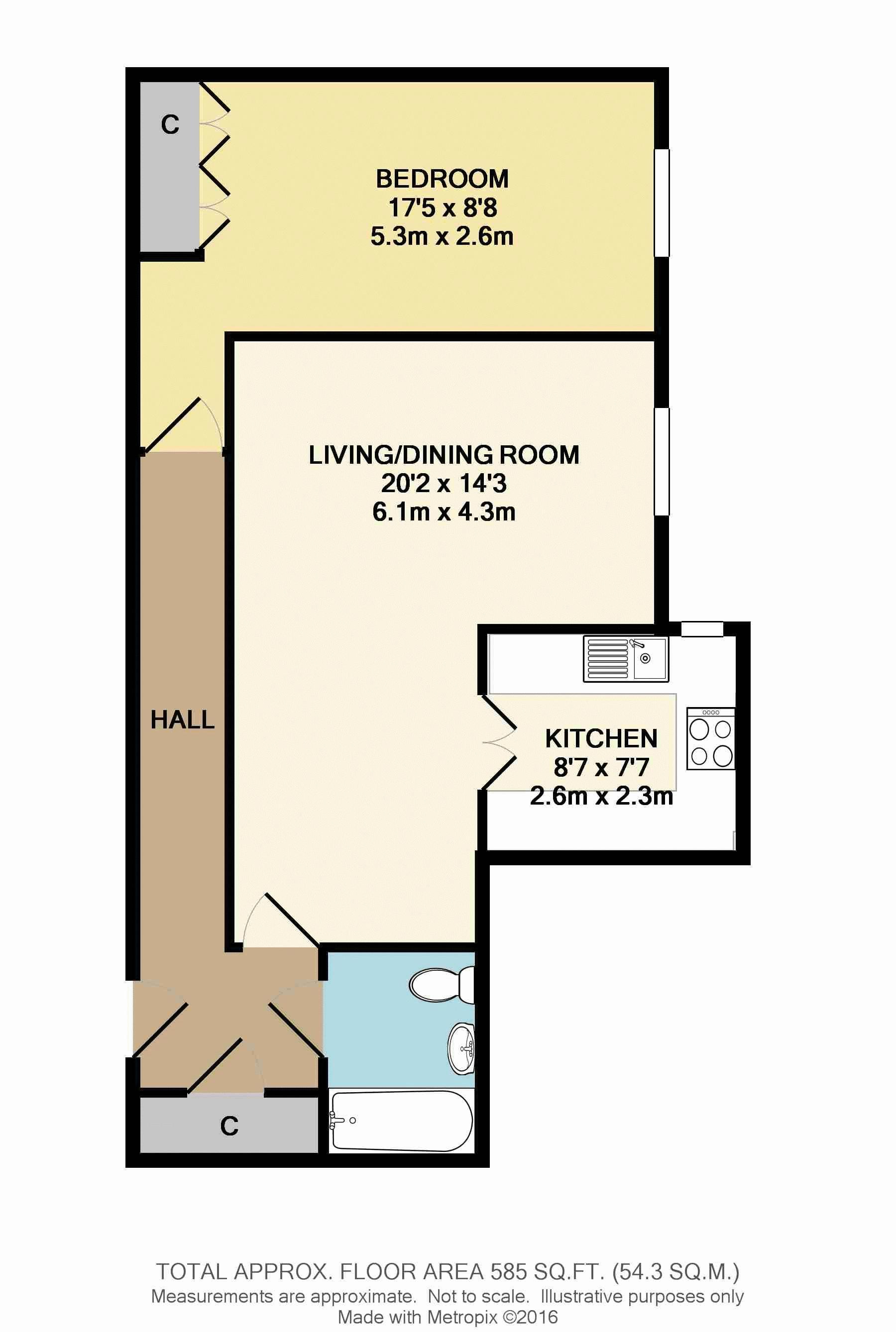 Flat 11, Reynard Court, 10, Foxley Lane, Purley floorplan