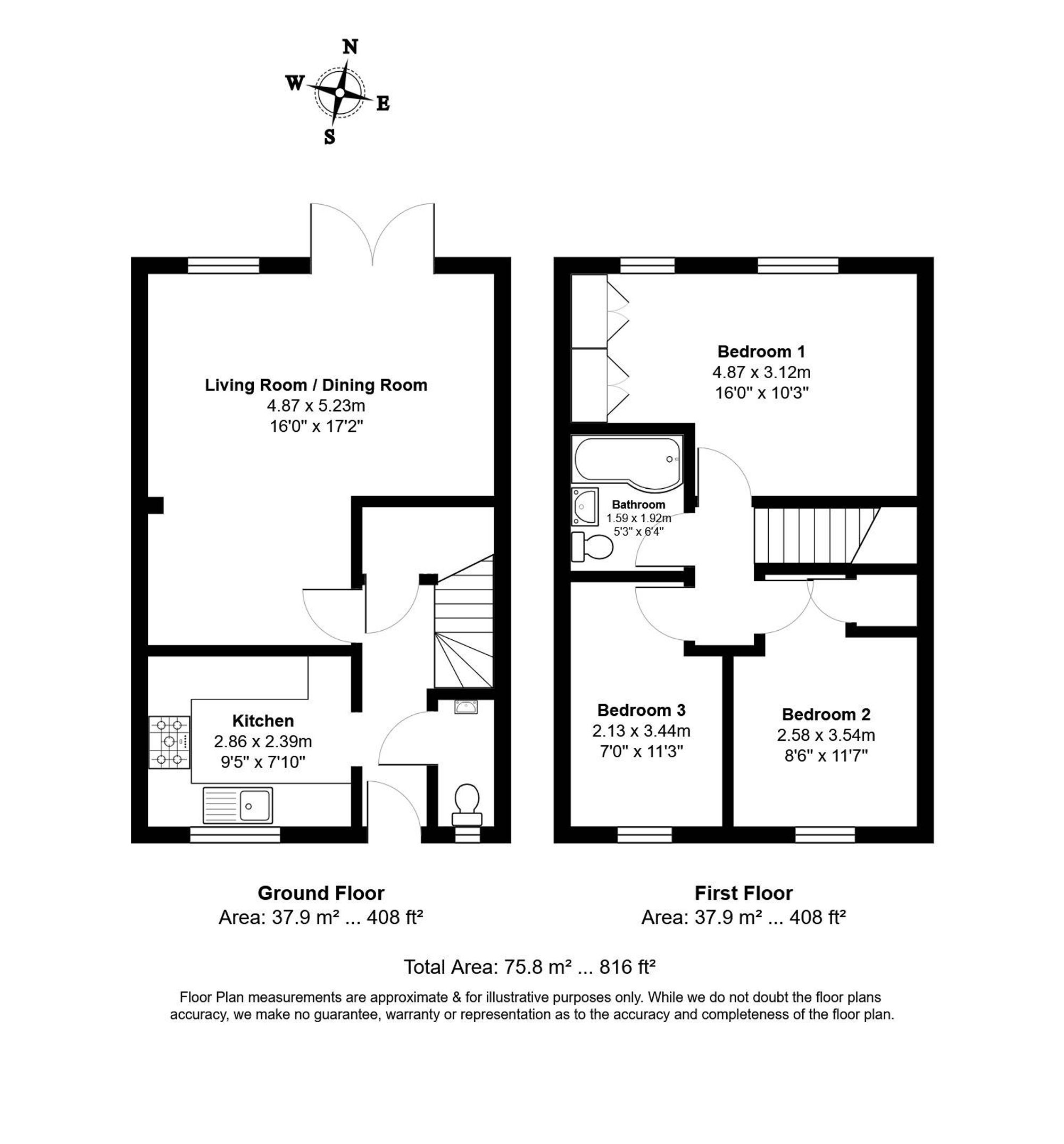 19 Signal Close, Henlow floorplan