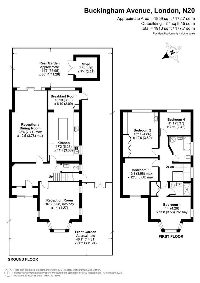 Buckingham Avenue, Whetstone floorplan