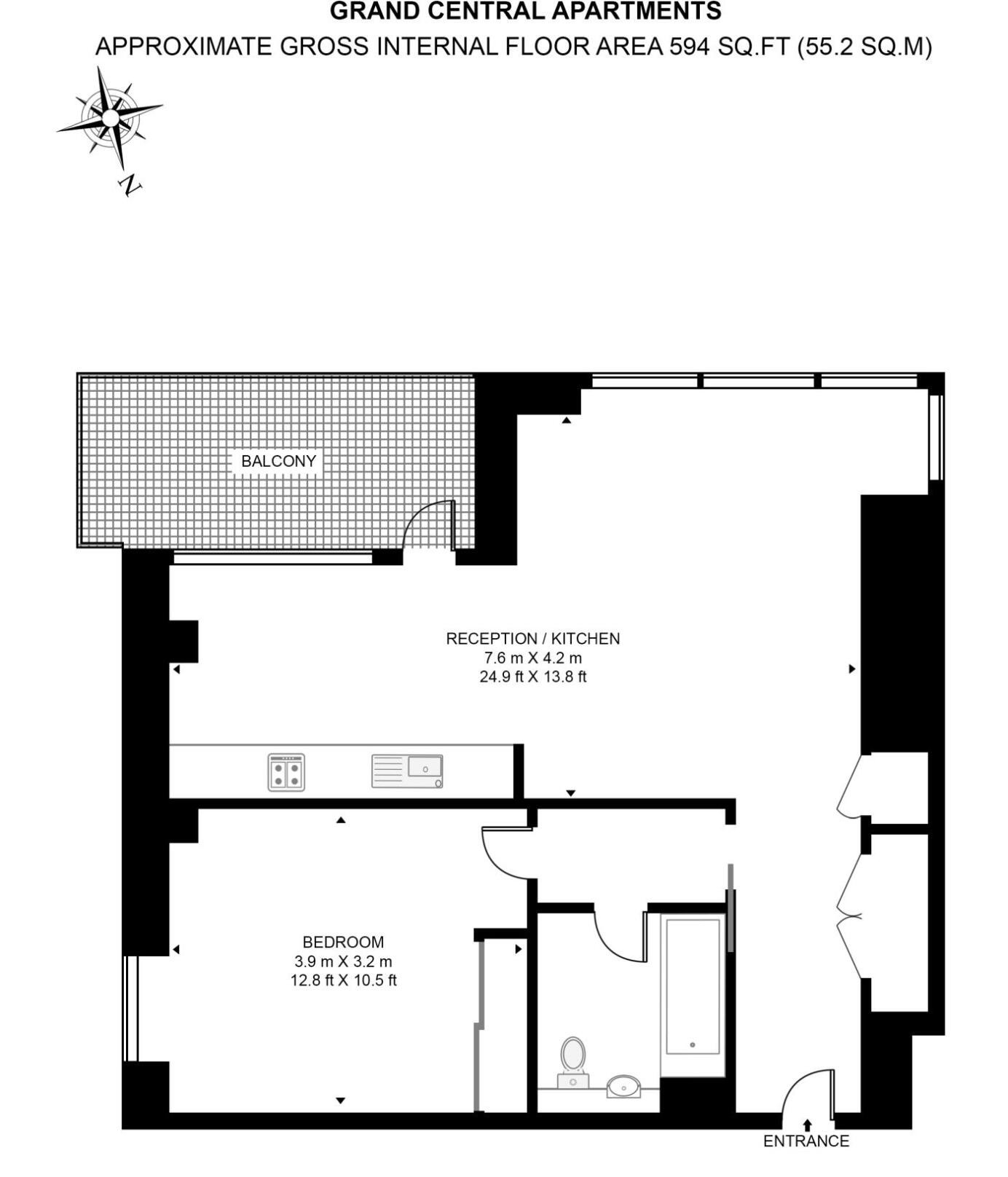 Grand Central Apartments, Brill Place, London floorplan
