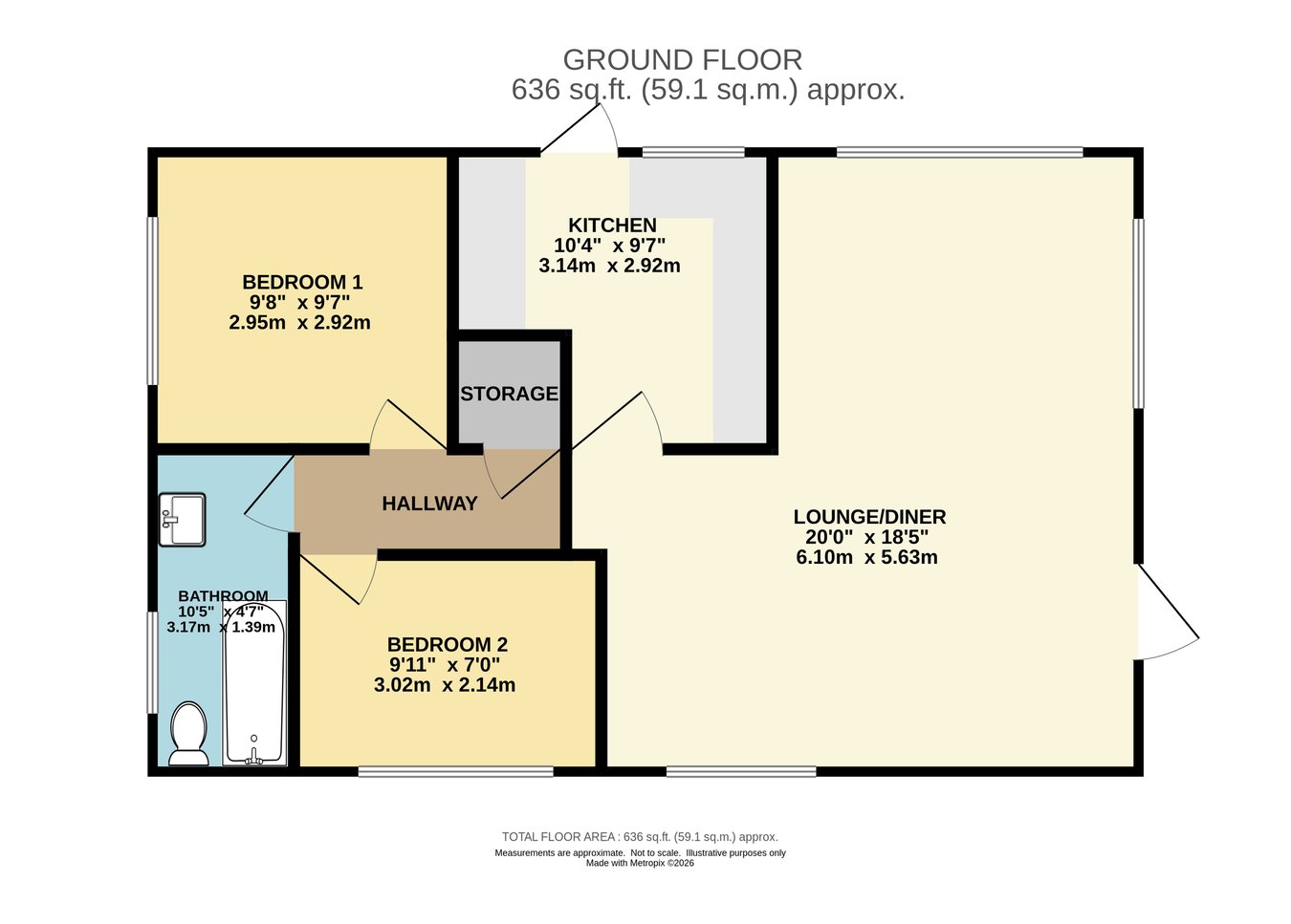 27, Brookside Park Home, Corfe Mullen floorplan