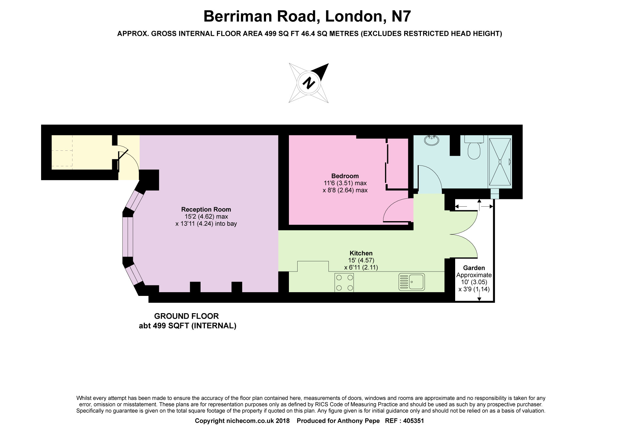 1 Bedrooms Flat for sale in Berriman Road, London N7