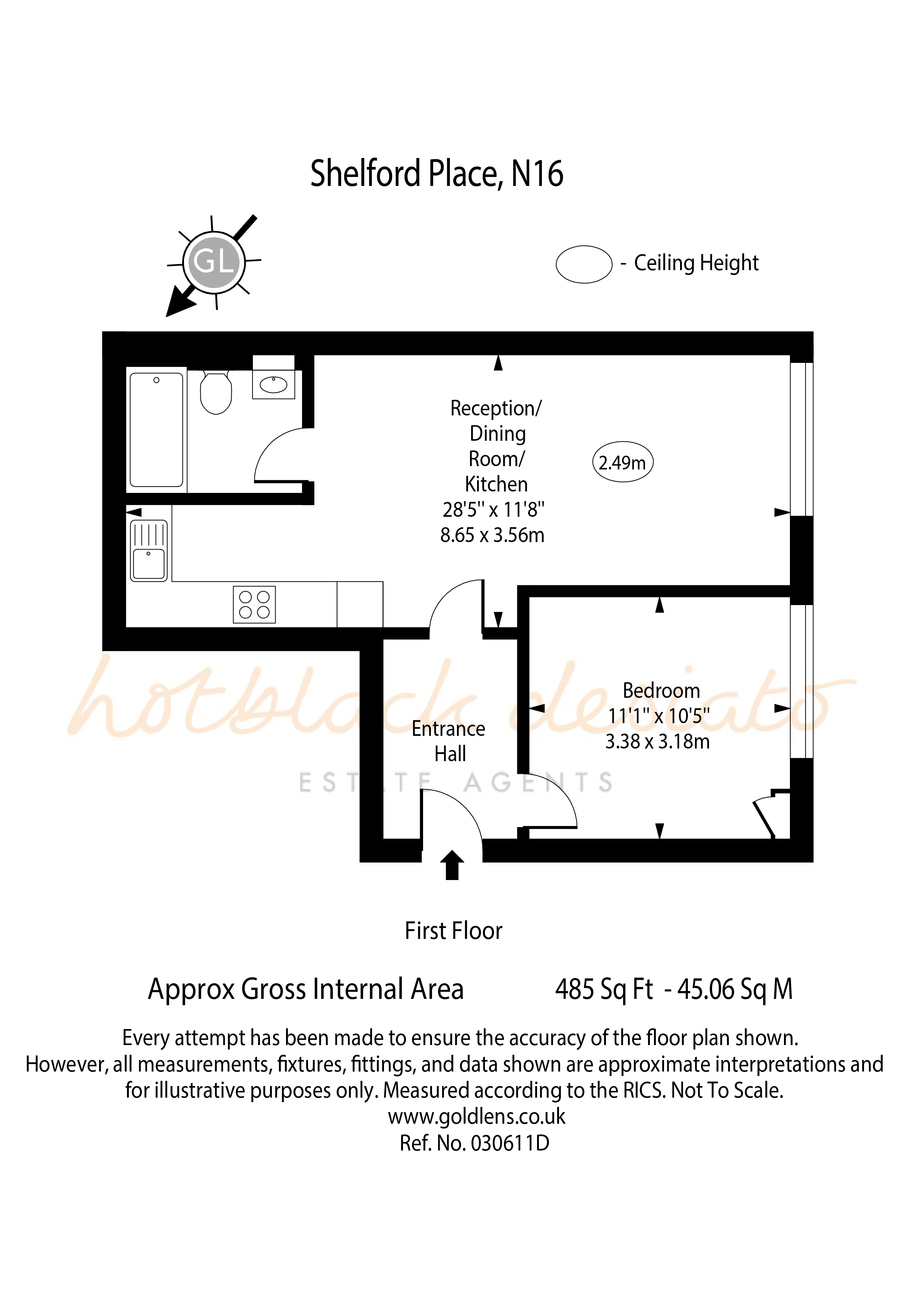 2f, Shelford Place, London floorplan