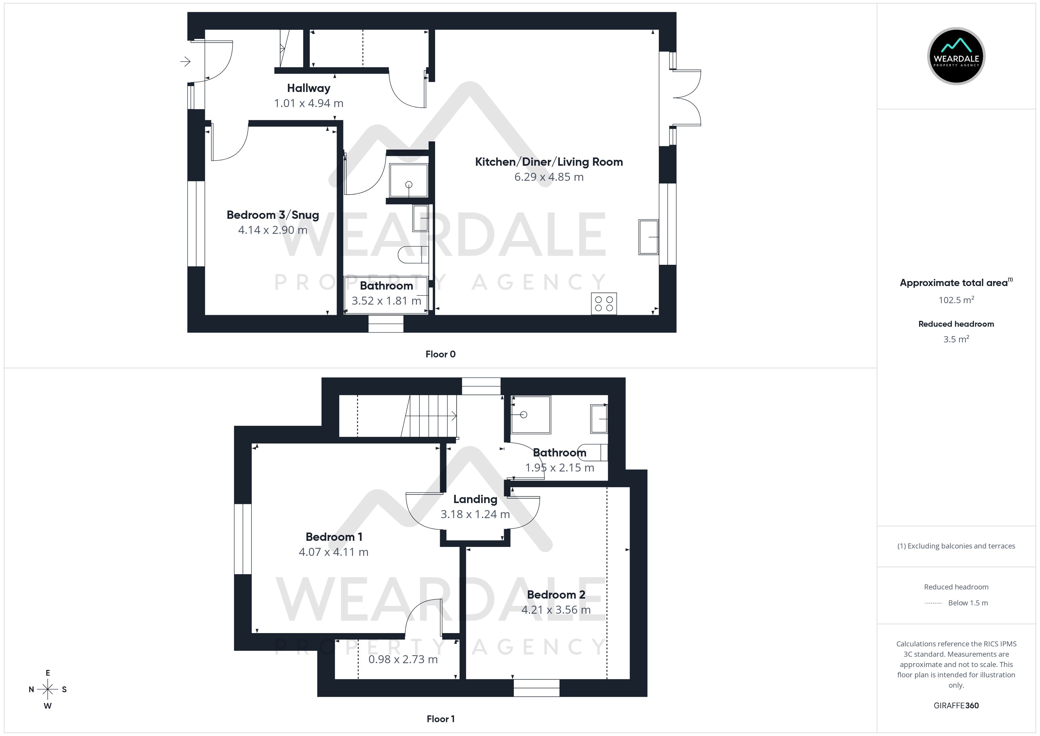 18, Croft Street, Crook floorplan