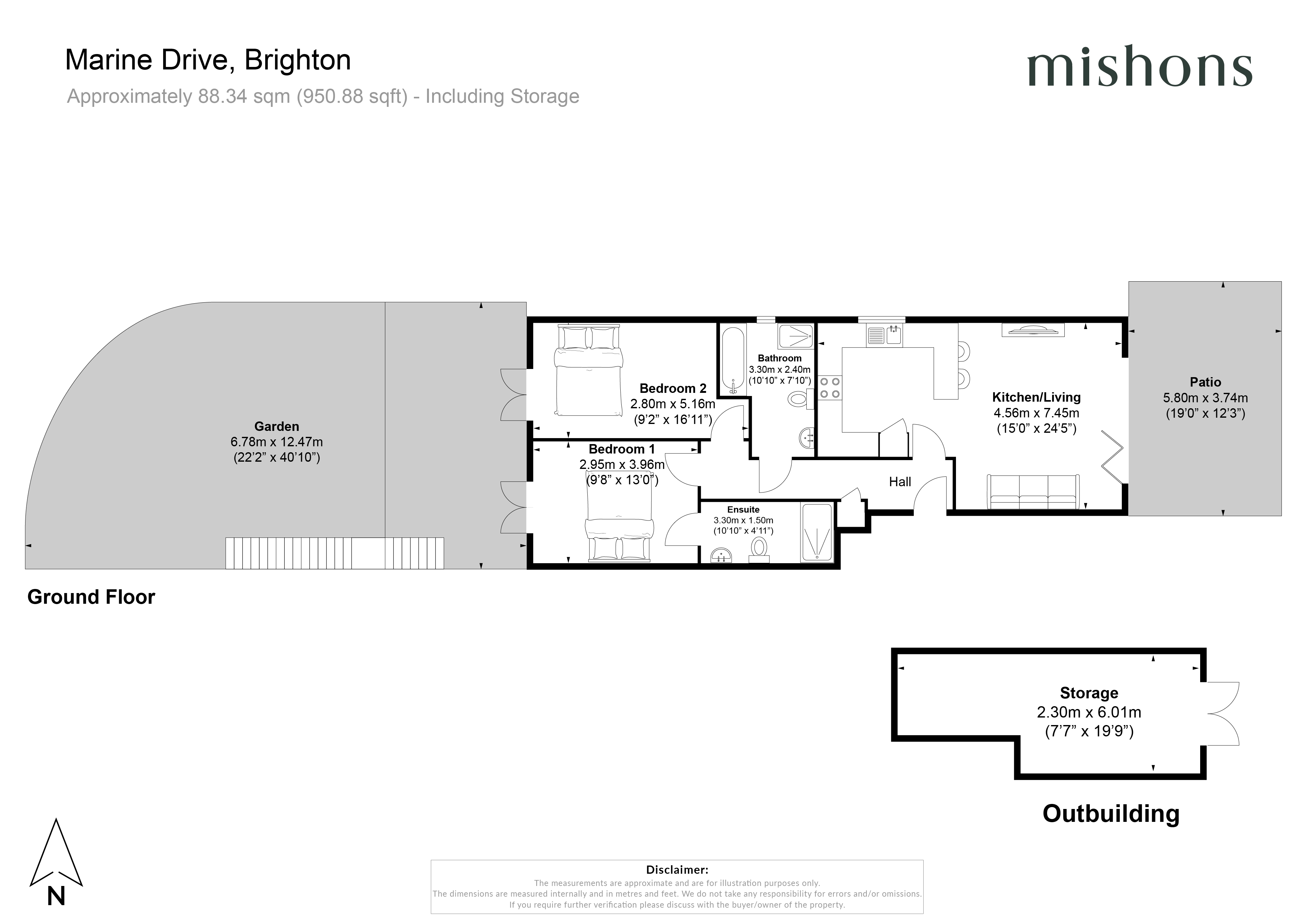 Marine Drive, Rottingdean, East Sussex BN2, 2 bedroom flat for sale