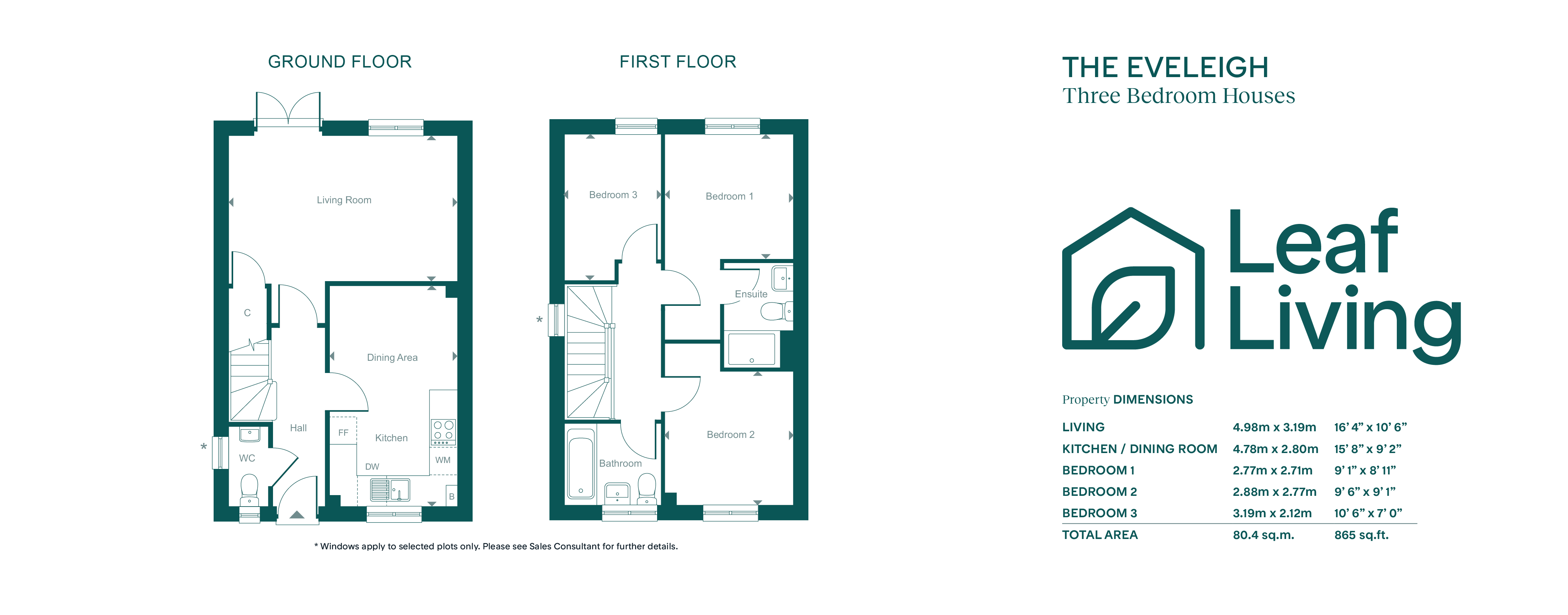 15 yarrow close - eveleigh RL flatfair, Leaf Living at Ashdown Gardens, Crowborough, TN6, Crowborough floorplan