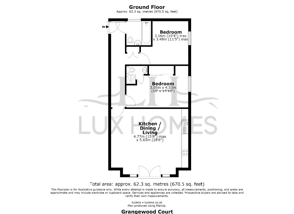 Flat 9, Grangewood Court, Hornchurch floorplan