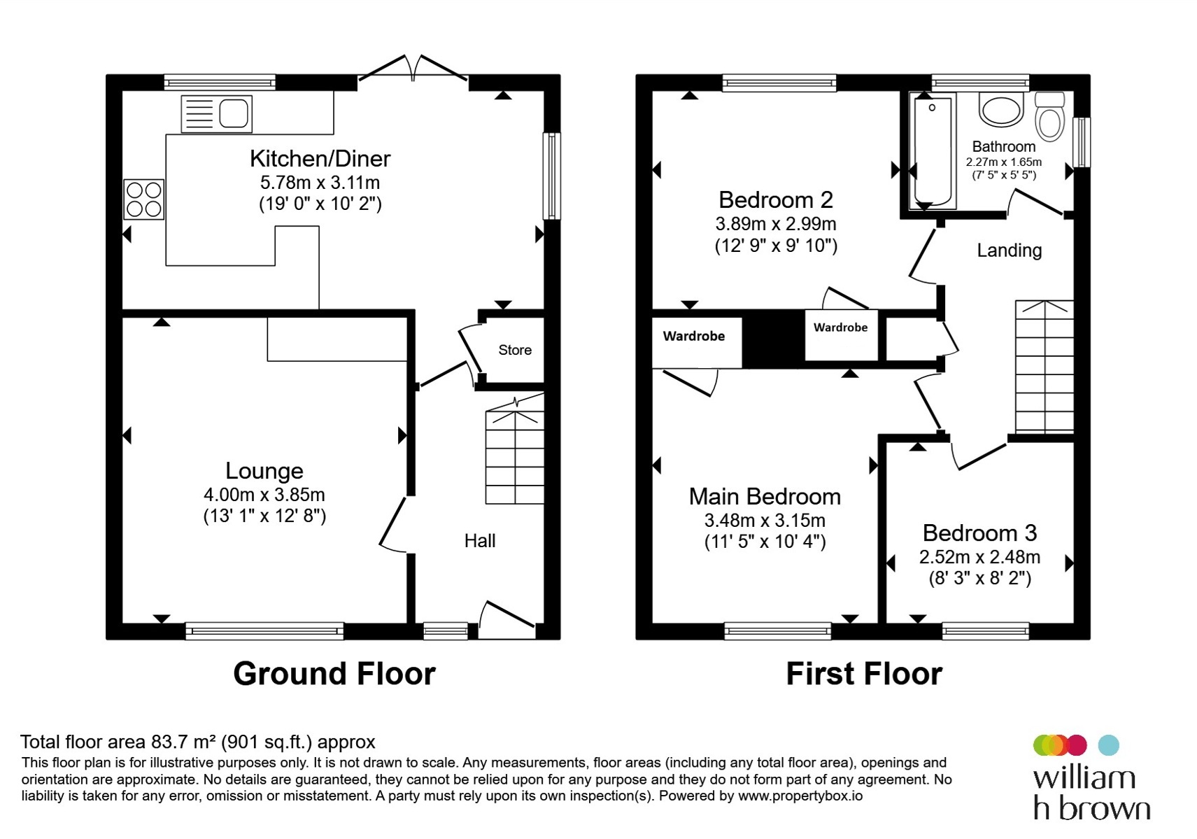 26, Kendal Close, Worksop floorplan