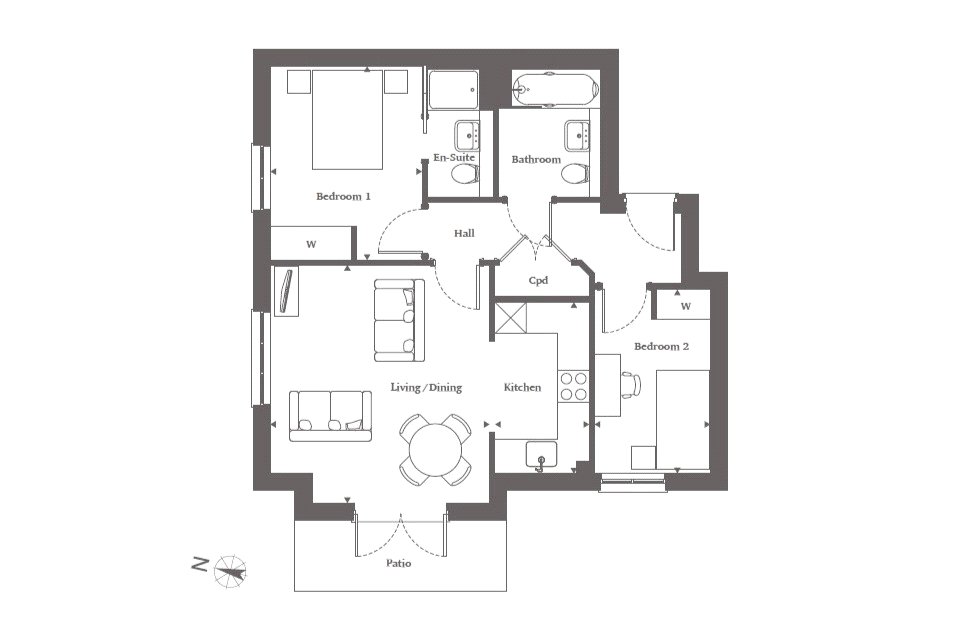 5 Millfield House, 1, Moor Lane, Surrey floorplan